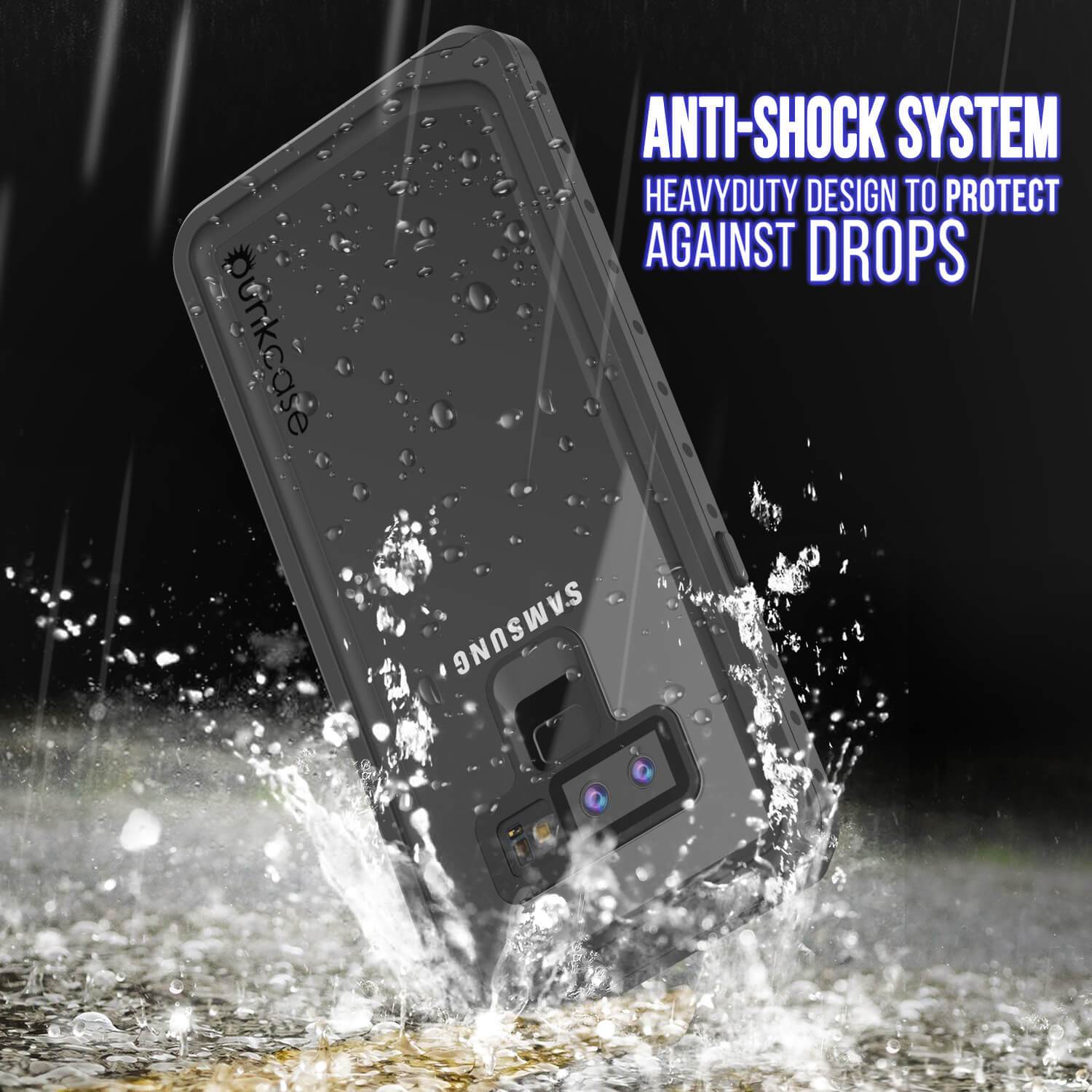 Galaxy Note 9 Waterproof Case Punkсase StudStar Clear Thin 6.6ft Underwater Shock/Snow Proof