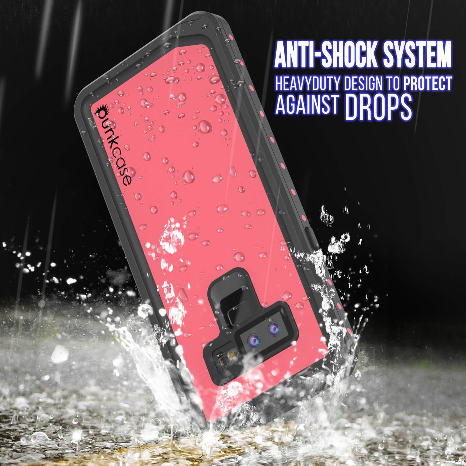 Galaxy Note 9 Waterproof Case PunkCase StudStar Pink Thin 6.6ft Underwater Shock/Snow Proof