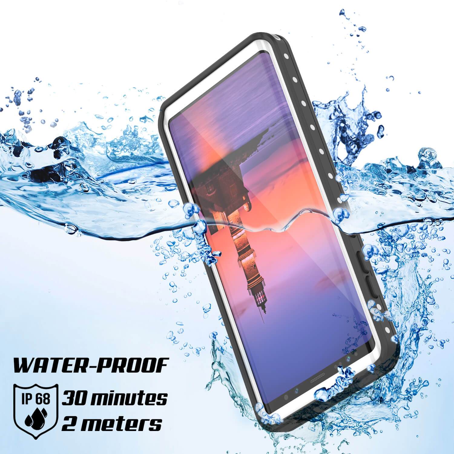 Galaxy Note 9 Waterproof Case, PunkСase StudStar White Thin 6.6ft Underwater Shock/Snow Proof