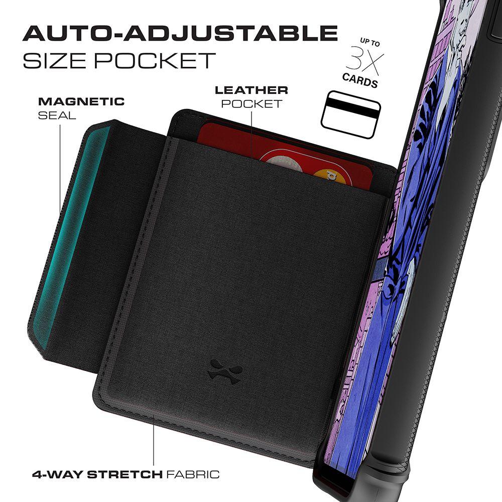 EXEC 3 for Galaxy S10 5G Leather Flip Wallet Case [Black]
