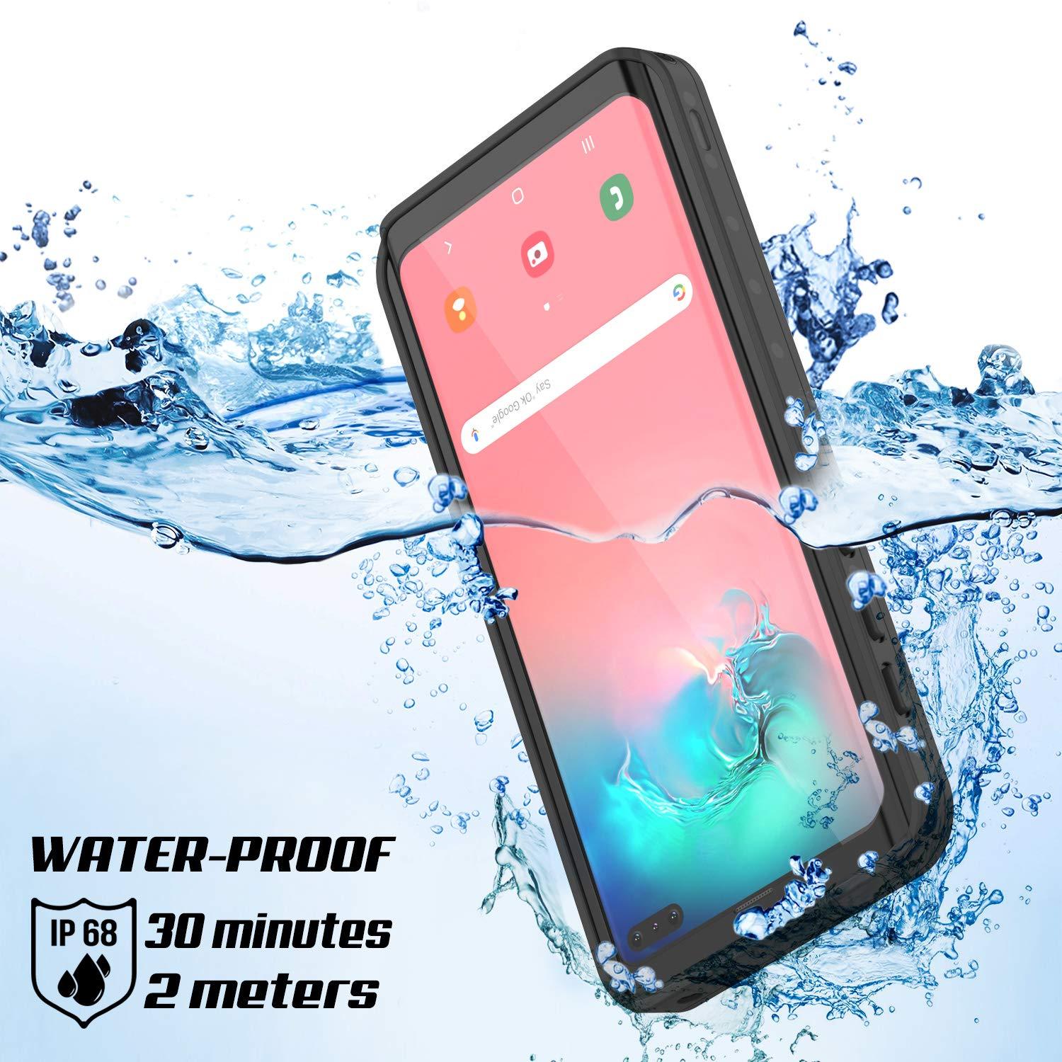 Galaxy S10 5G Waterproof Case PunkCase StudStar Black Thin 6.6ft Underwater IP68 Shock/Snow Proof