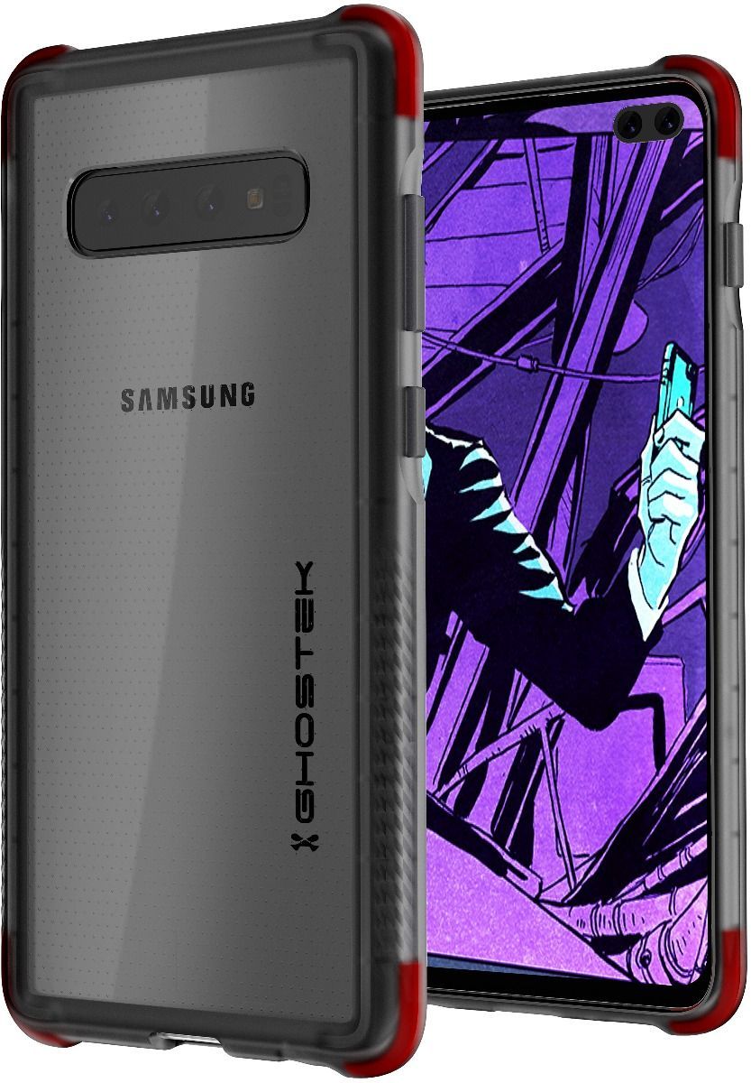 Galaxy S10+ Plus Clear-Back Protective Case | Covert 3 Series [Black]
