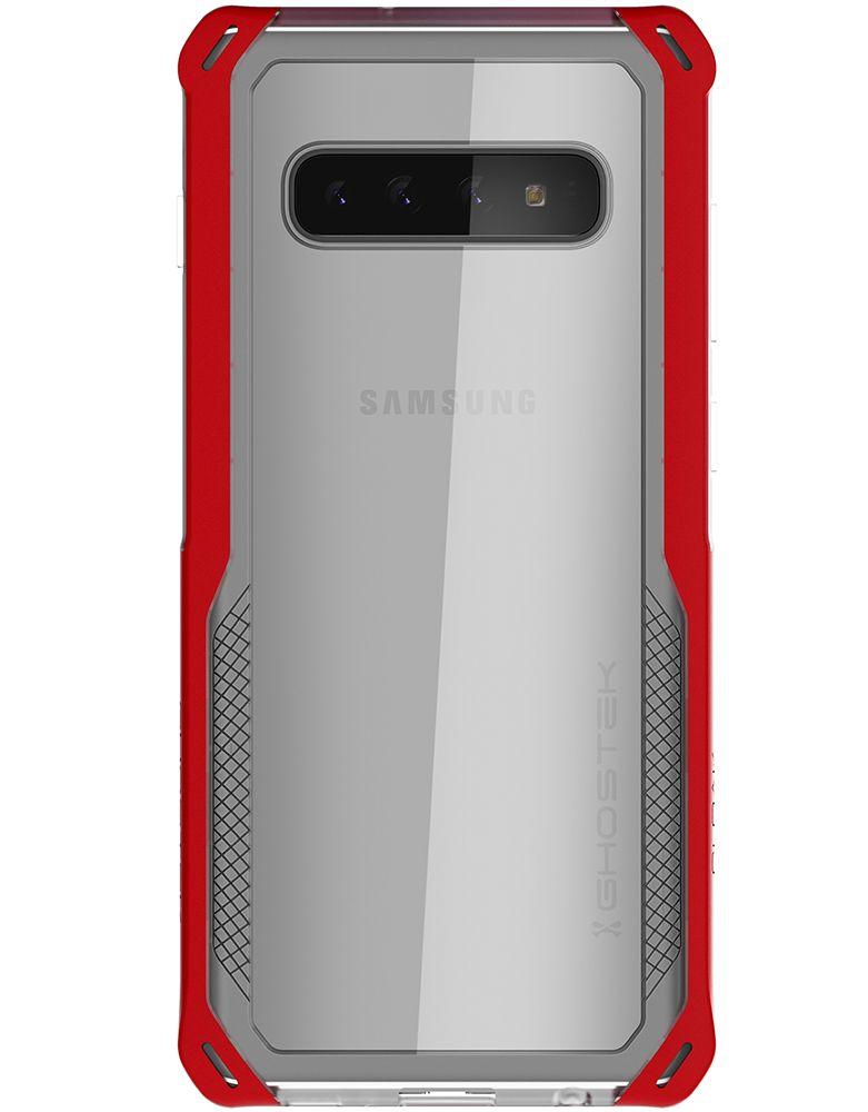 Galaxy S10+ Plus Clear Protective Case | Cloak 4 Series [Red]