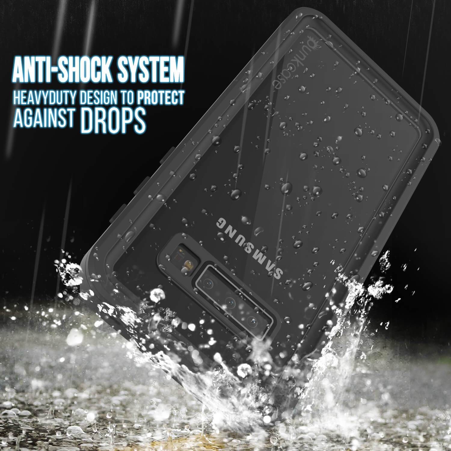Galaxy S10e Waterproof Case PunkCase StudStar Clear Thin 6.6ft Underwater IP68 Shock/Snow Proof