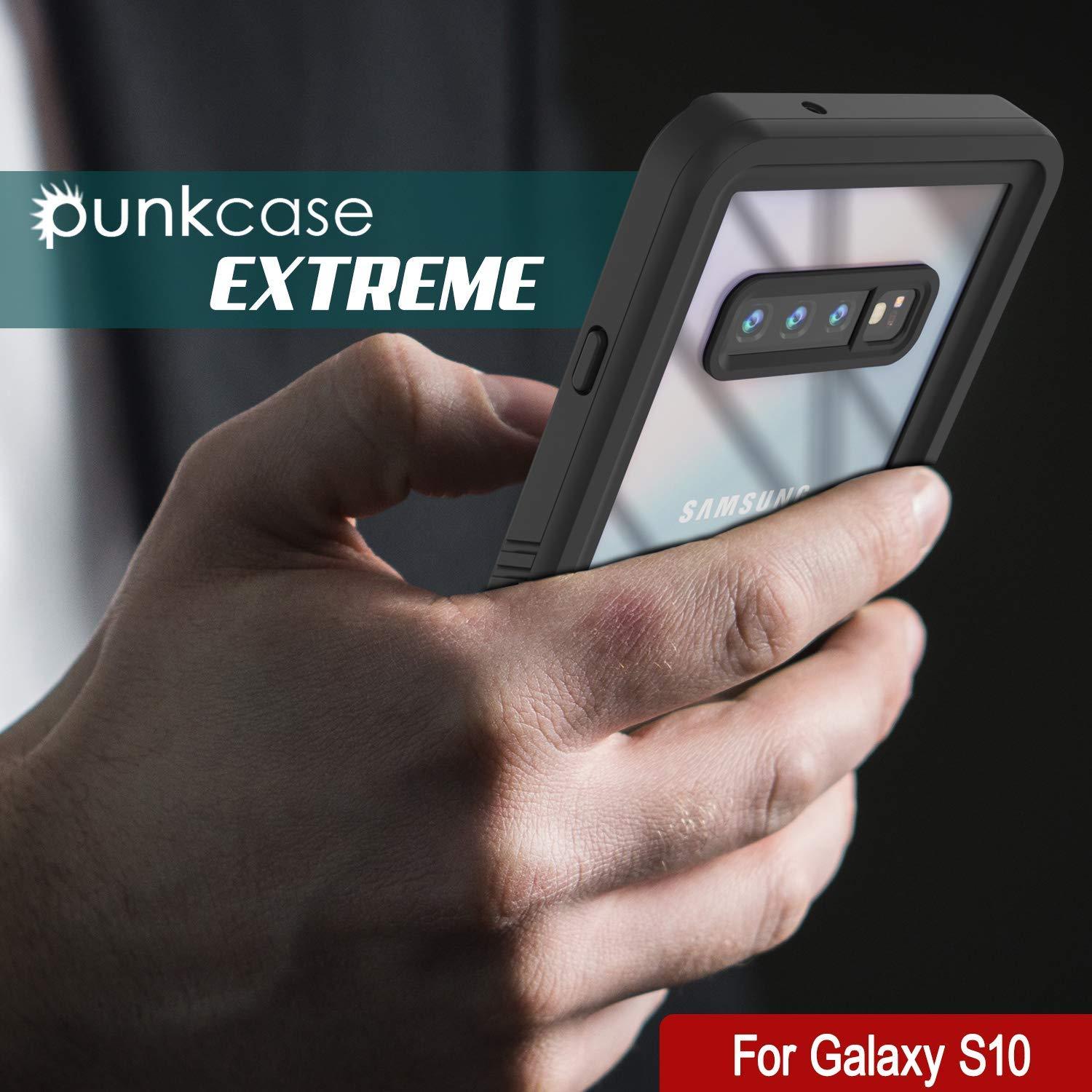 Galaxy S10+ Plus Water/Shockproof With Screen Protector Case [Black]