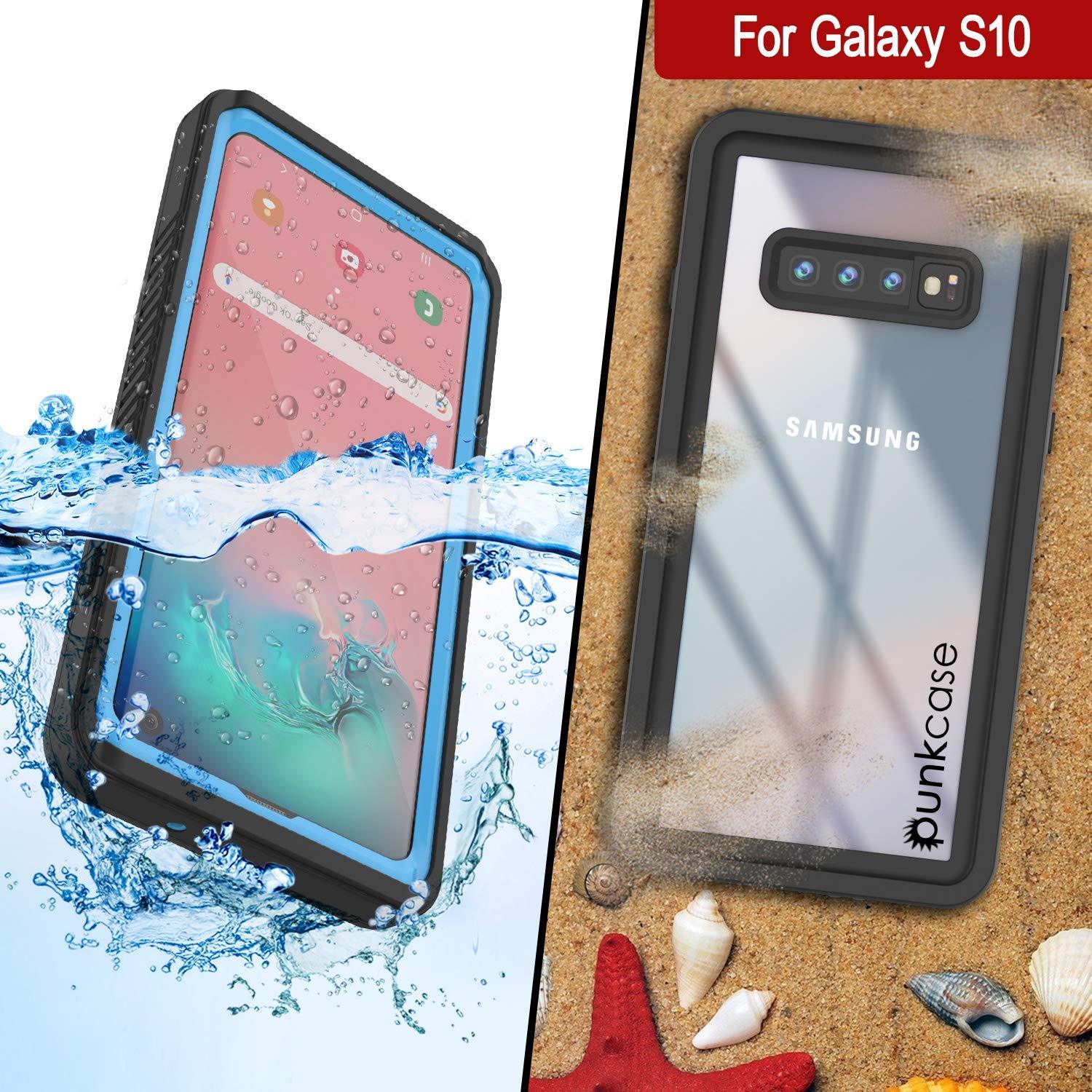 Galaxy S10+ Plus Water/Shock/Snow/dirt proof Slim Case [Light Blue]