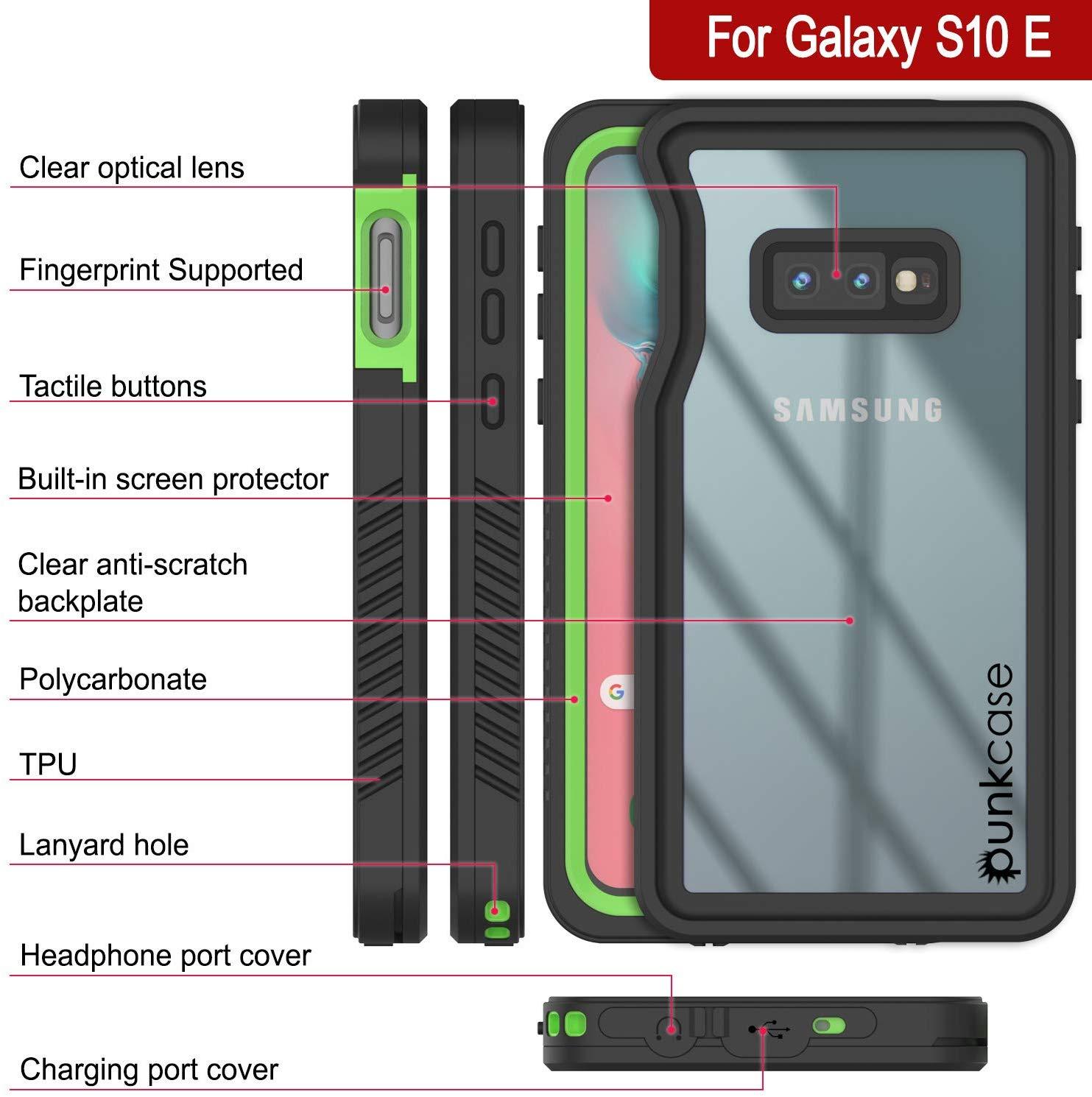 Galaxy S10e Water/Shockproof Screen Protector Case [Light Green]