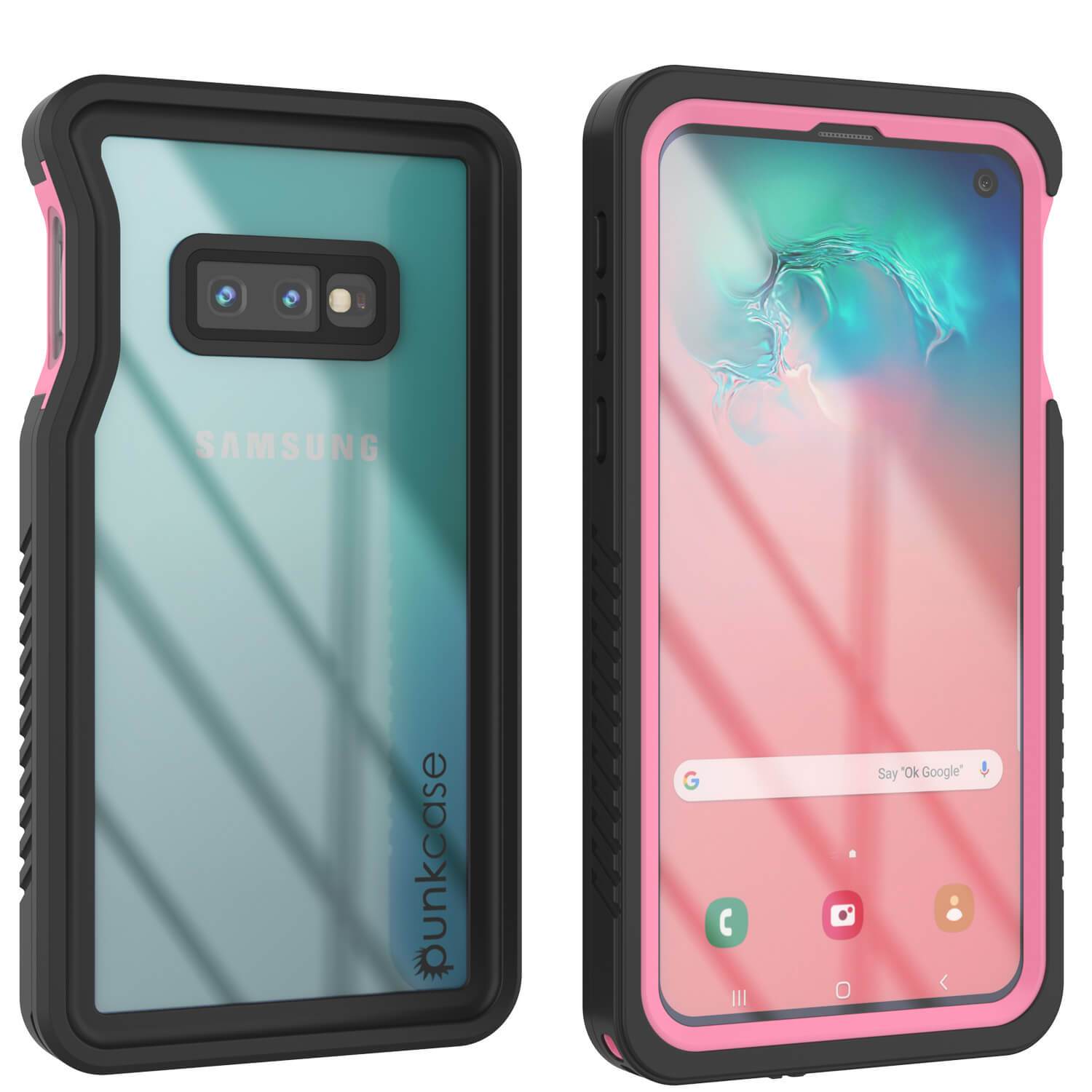 Galaxy S10e Water/Shock/Snowproof Slim Screen Protector Case [Pink]