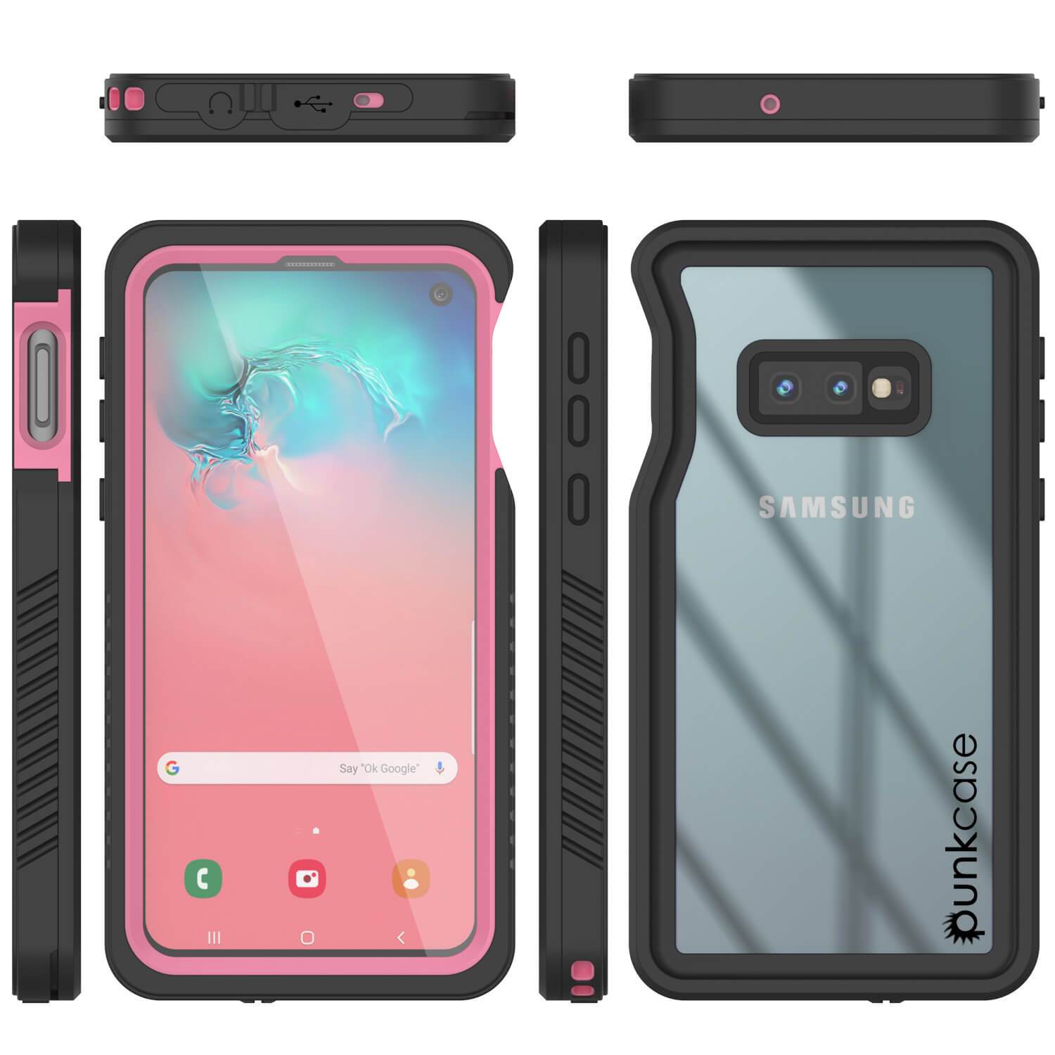 Galaxy S10 Water/Shock/Snowproof Slim Screen Protector Case [Pink]