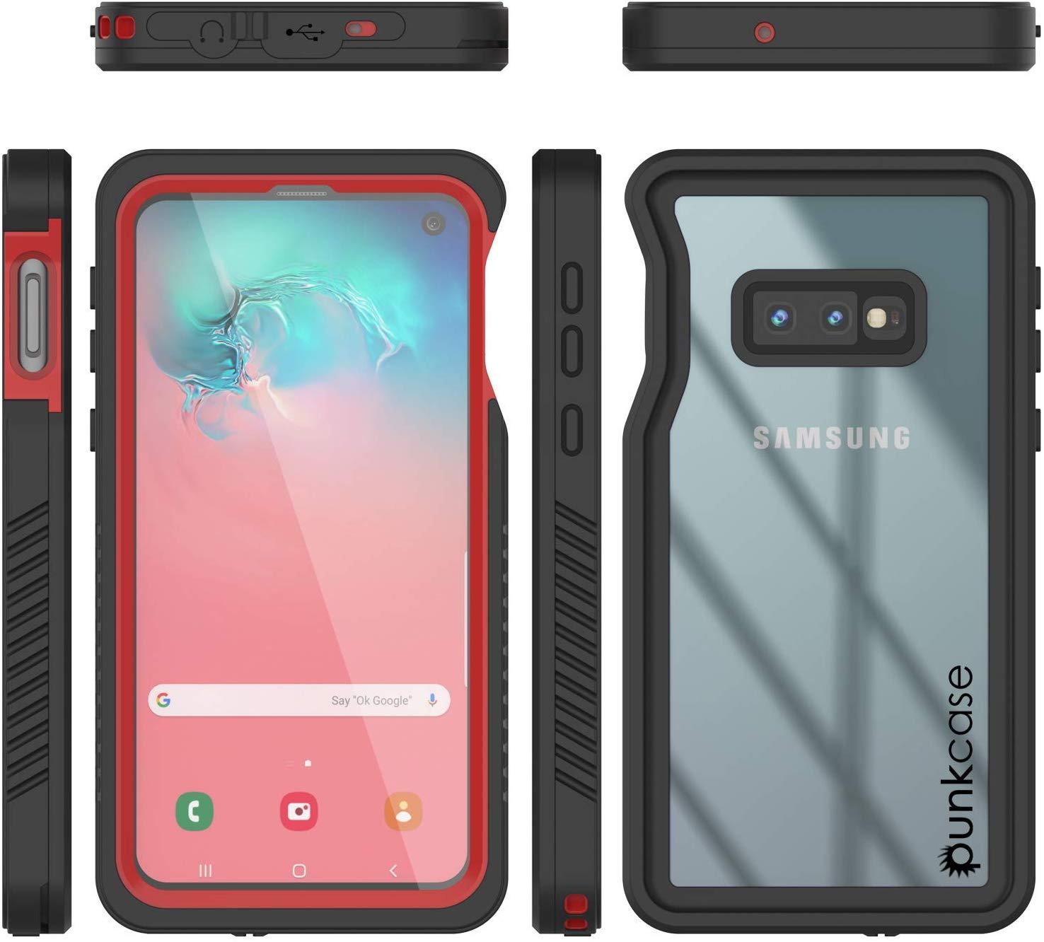 Galaxy S10 Water/Shock/Snowproof Slim Screen Protector Case [Red]