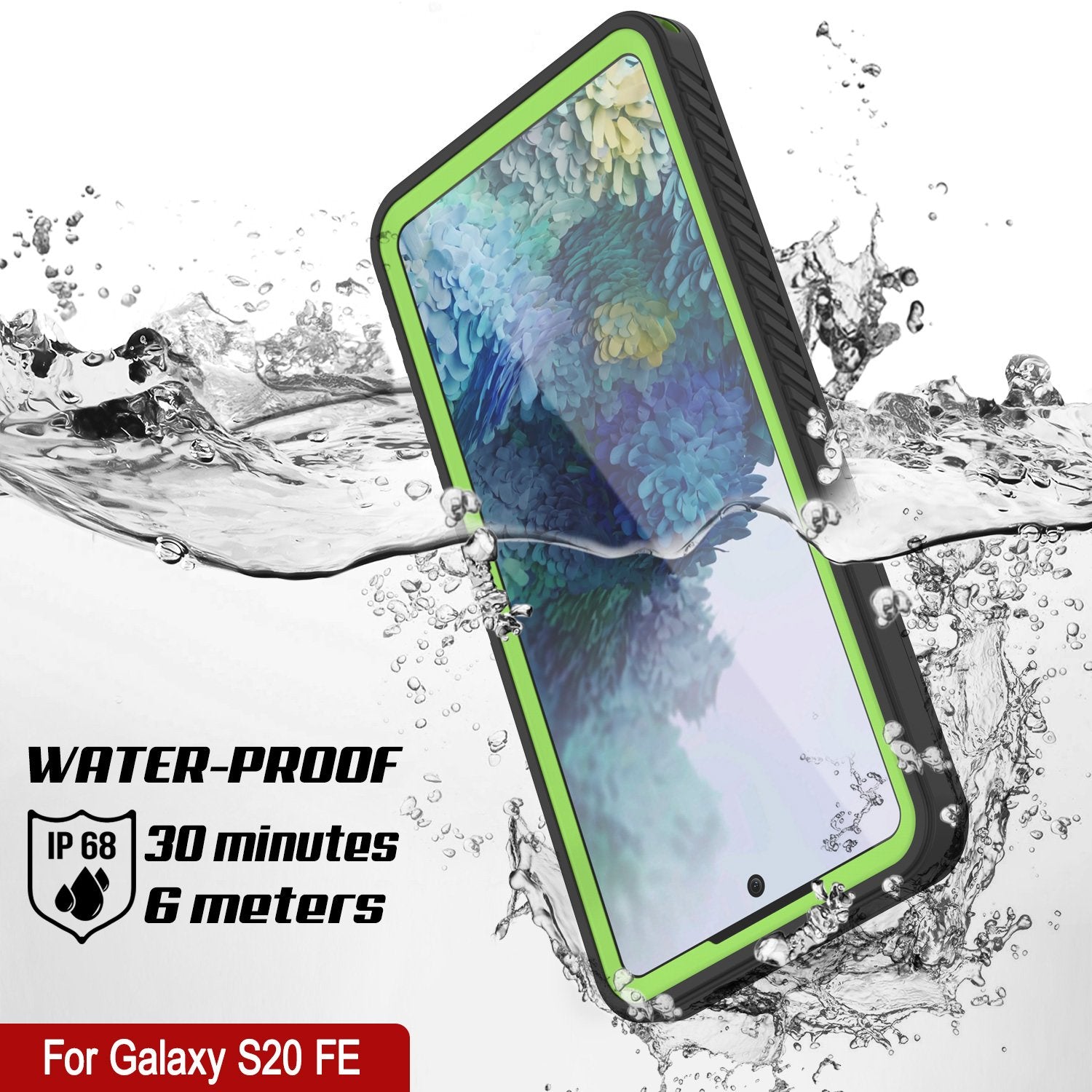 Galaxy S20 FE Water/Shockproof [Extreme Series] Screen Protector Case [Light Green]