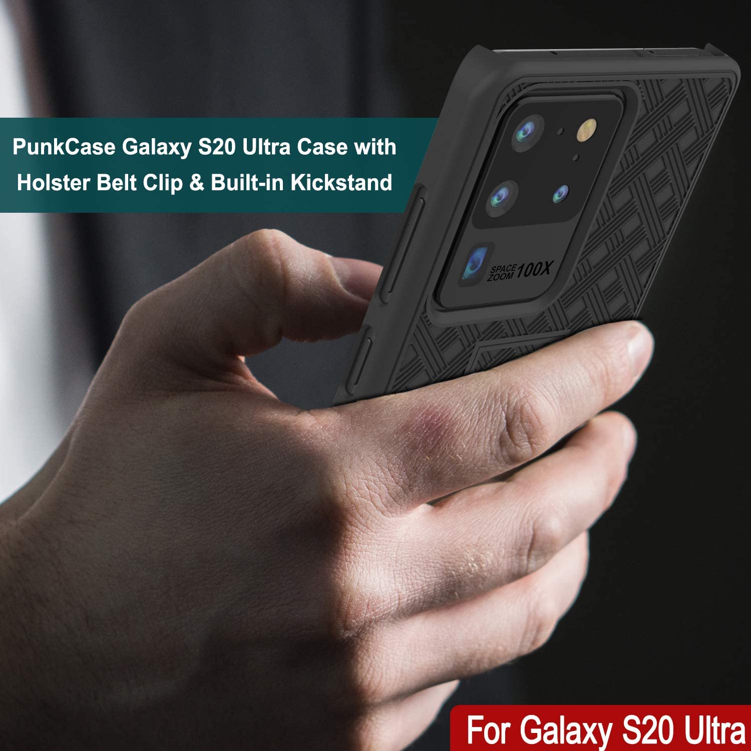 Galaxy S24 Ultra Case, Punkcase Holster Belt Clip With Screen Protector [Pink]