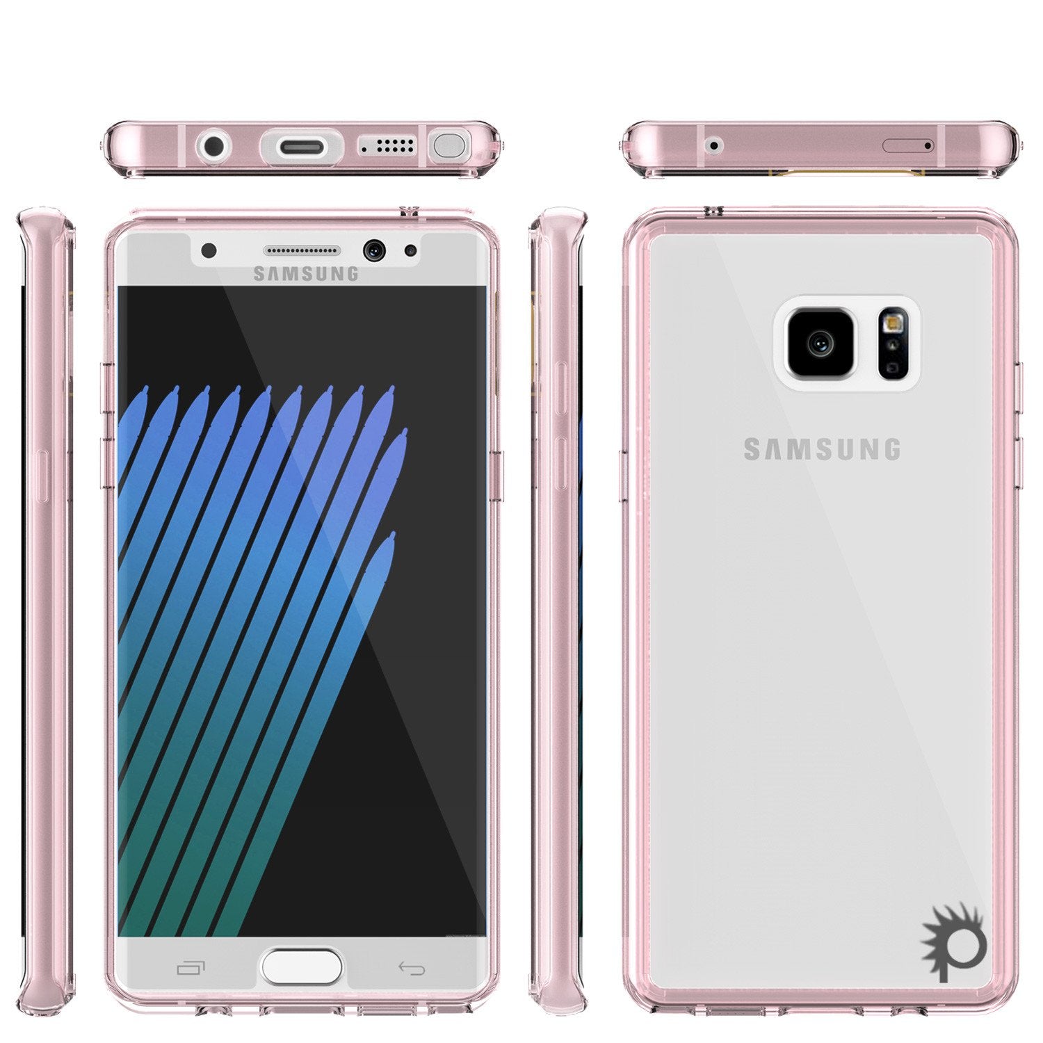 Note 7 Case Punkcase® LUCID 2.0 Crystal Pink Series w/ PUNK SHIELD Screen Protector | Ultra Fit