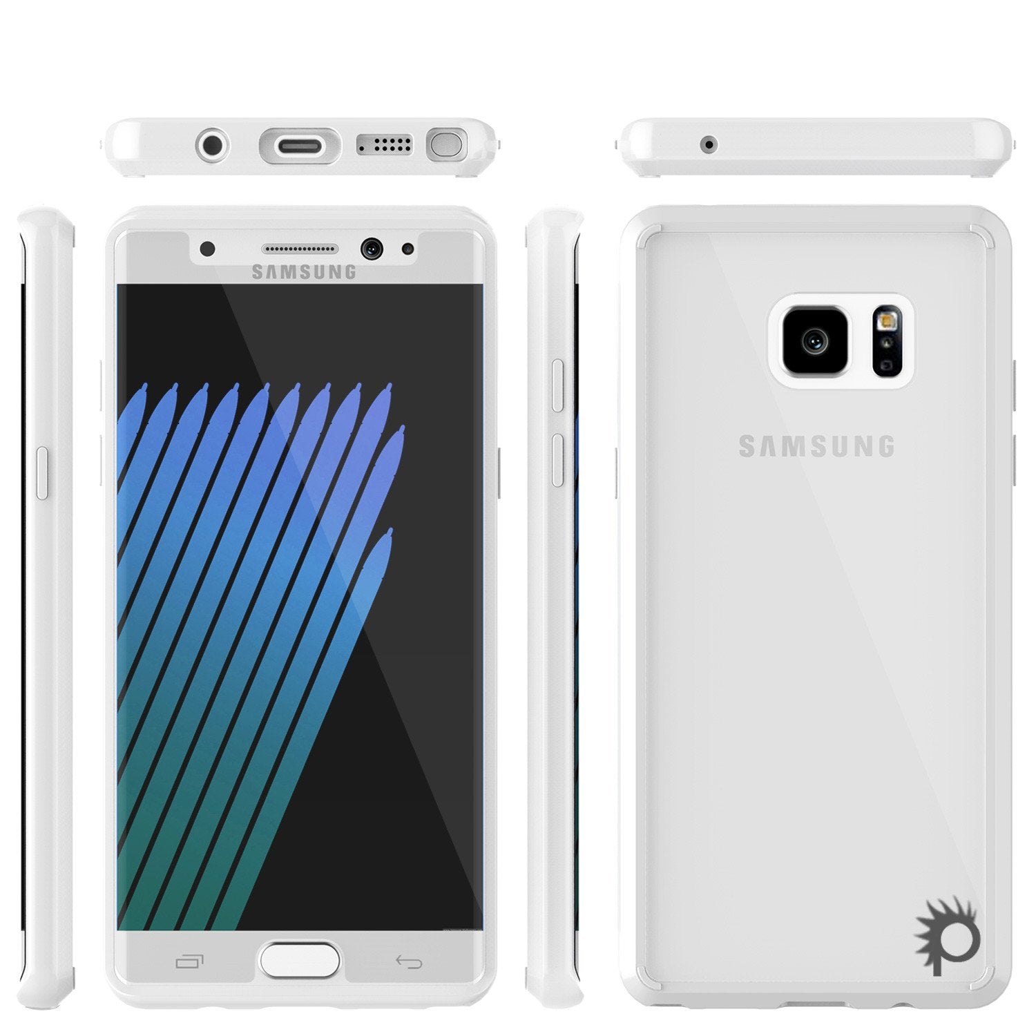 Note 7 Case Punkcase® LUCID 2.0 White Series w/ PUNK SHIELD Screen Protector | Ultra Fit
