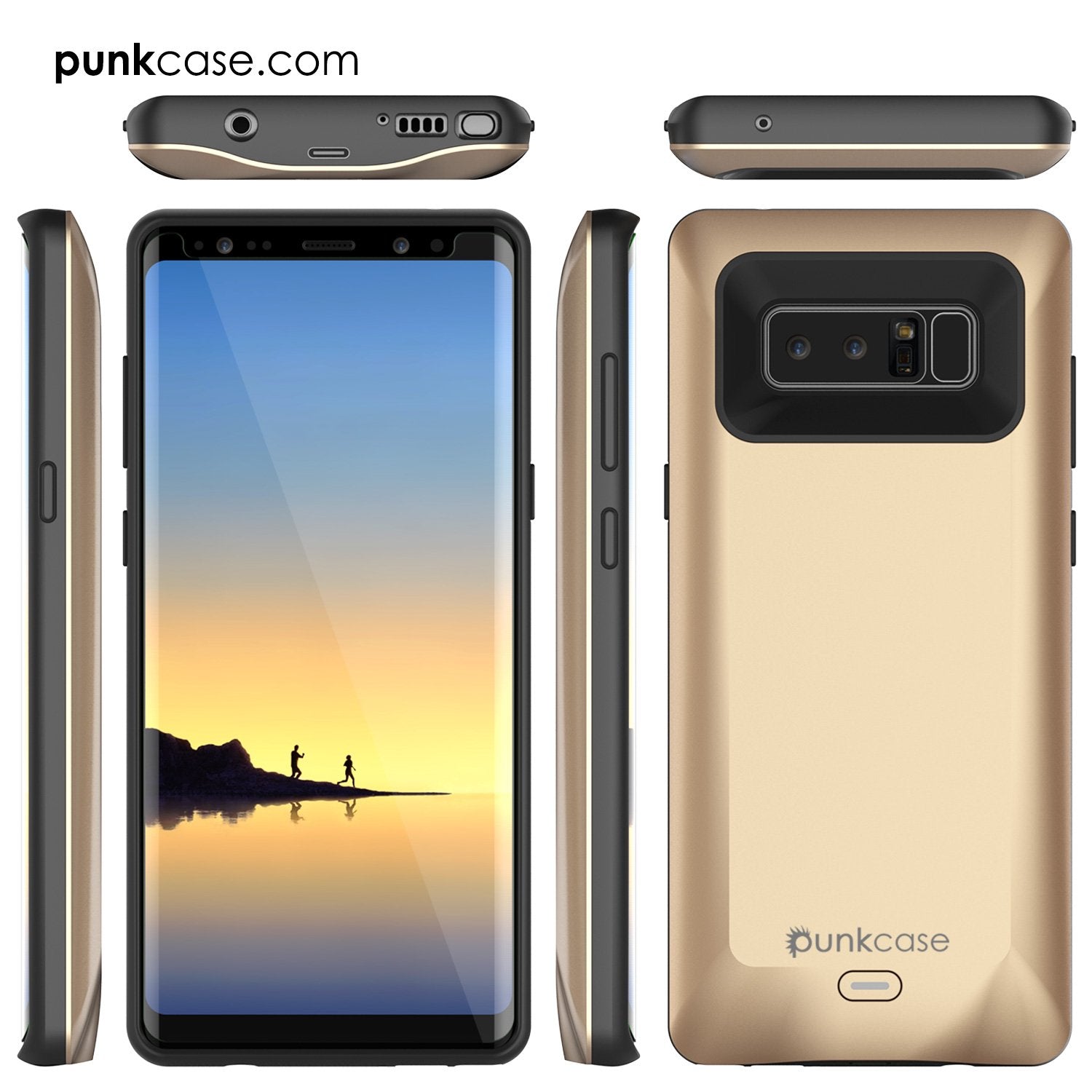 Galaxy Note 8 5000mAH Battery Charger Case W/ Screen Protector [Gold]