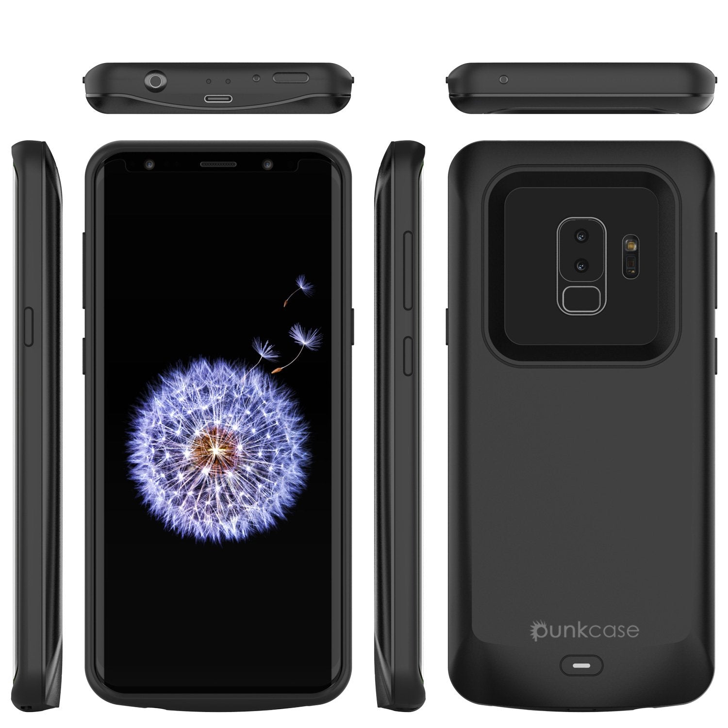 Galaxy S9 Plus Battery Case, Punkjuice 5000mAH Charging Cover [Black]