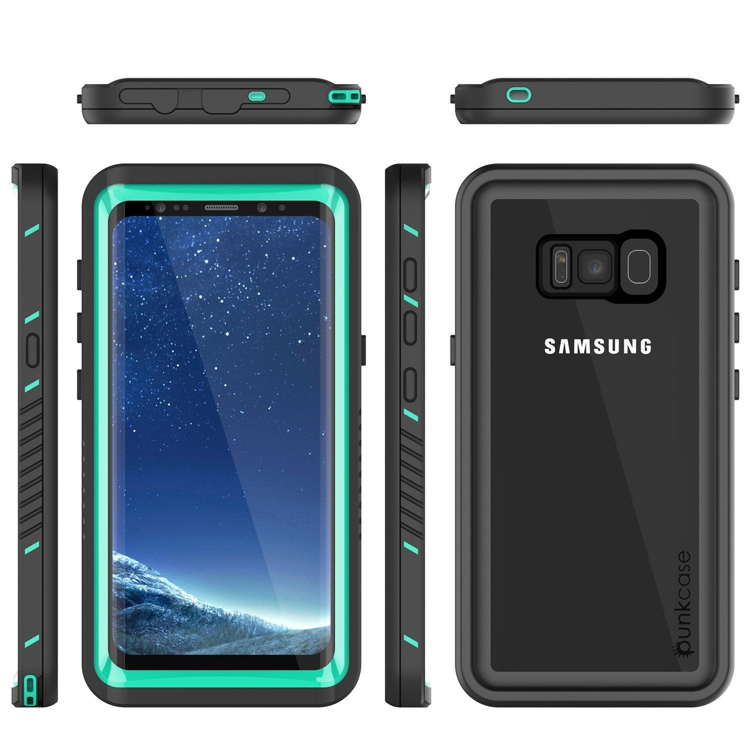 Galaxy S8 Case, Punkcase [Extreme Series] Armor Teal Cover