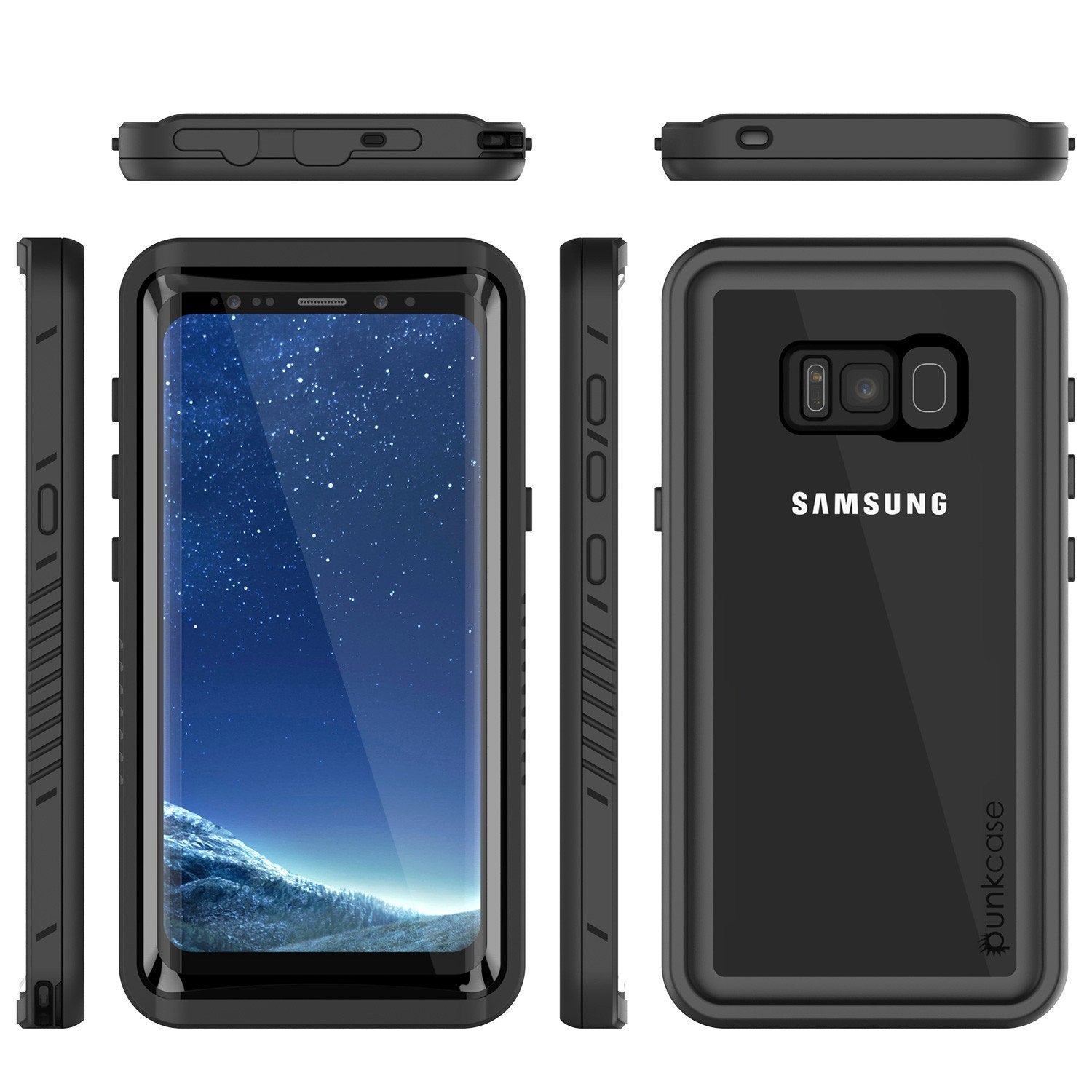 Galaxy S8 Plus Waterproof Shock/Snow Proof Slim-Fit Case [Black]