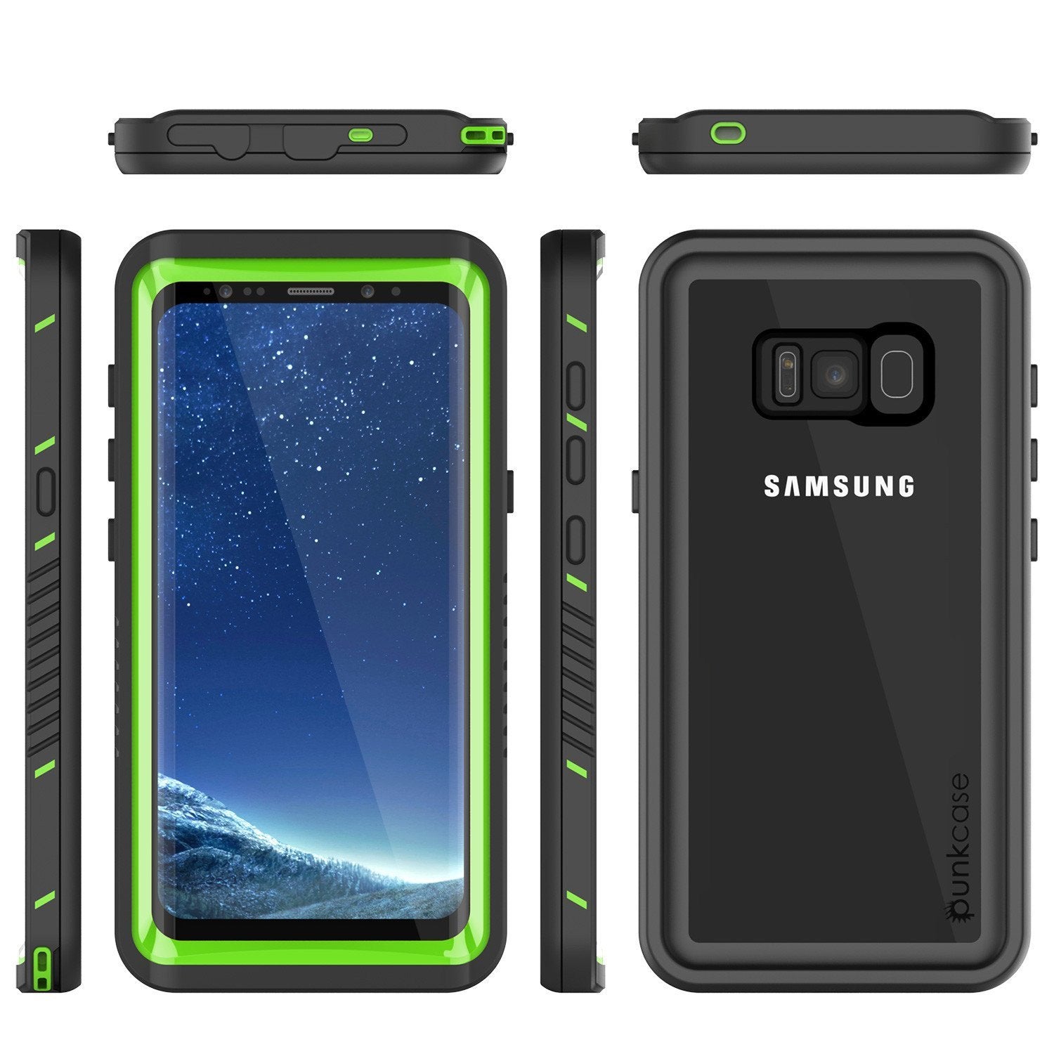 Galaxy S8 PLUS Case, Punkcase [Extreme Series] Armor Green Cover