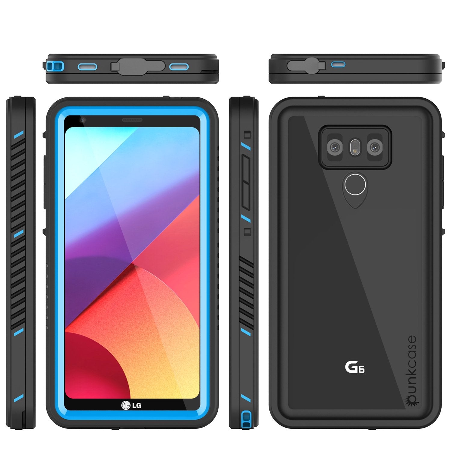 LG G6 Waterproof Case, Punkcase [Extreme Series] [Slim Fit] [IP68 Certified] [Shockproof] [Snowproof] [Dirproof] Armor Cover W/ Built In Screen Protector for LG G6 [BLUE]