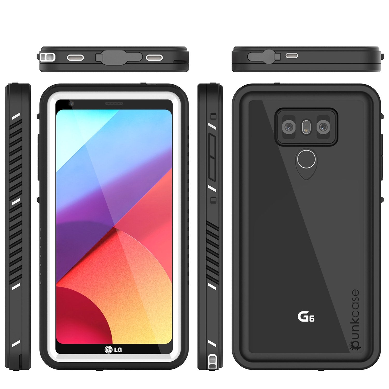 LG G6 Waterproof Case, Punkcase Extreme Series Slim Fit [WHITE]