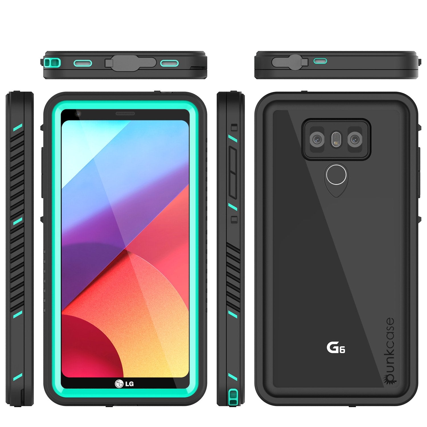 LG G6 Waterproof Case, Punkcase Extreme Series Slim Fit [TEAL]