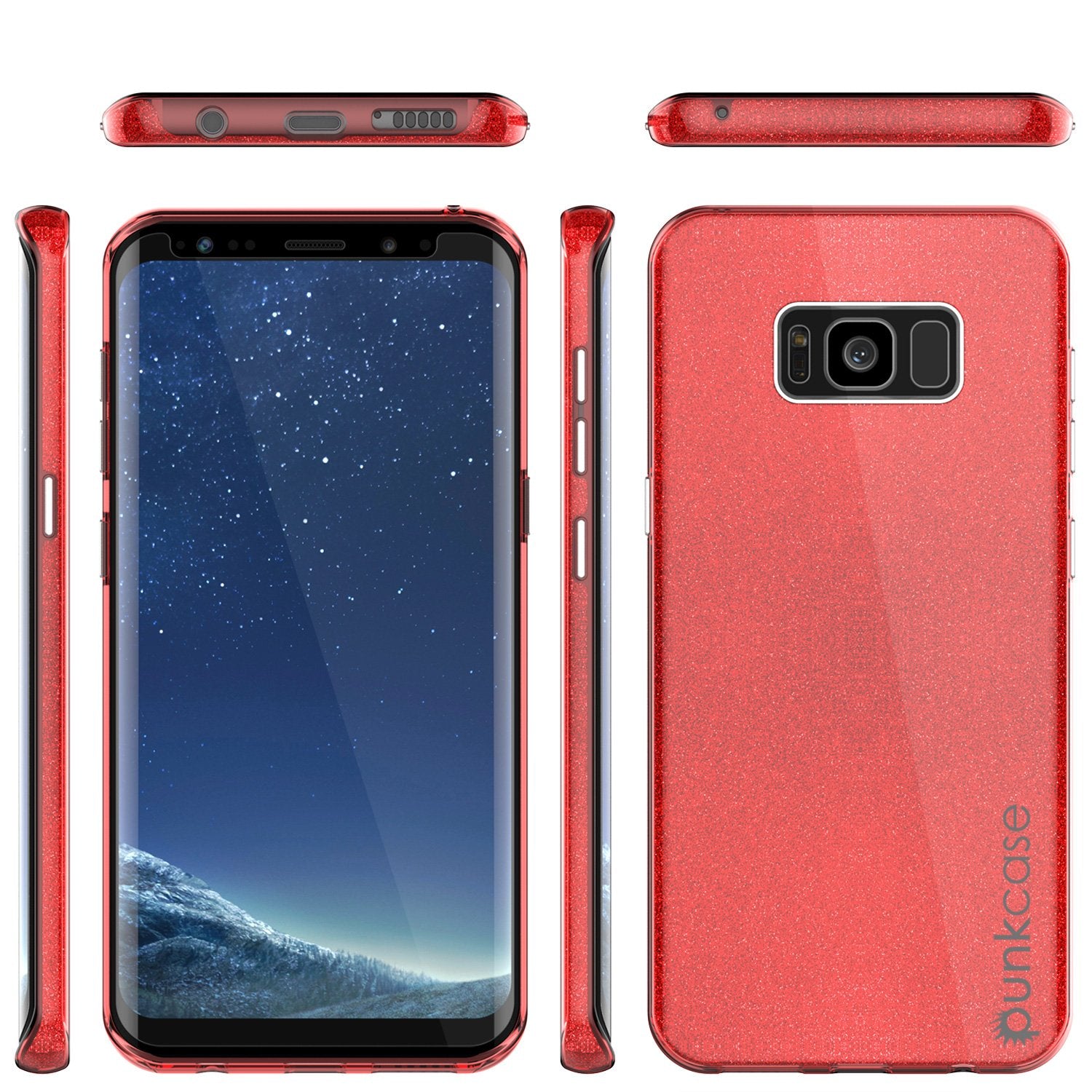 Galaxy S8 Plus Punkcase Galactic 2.0 Series Ultra Slim Case [Red]
