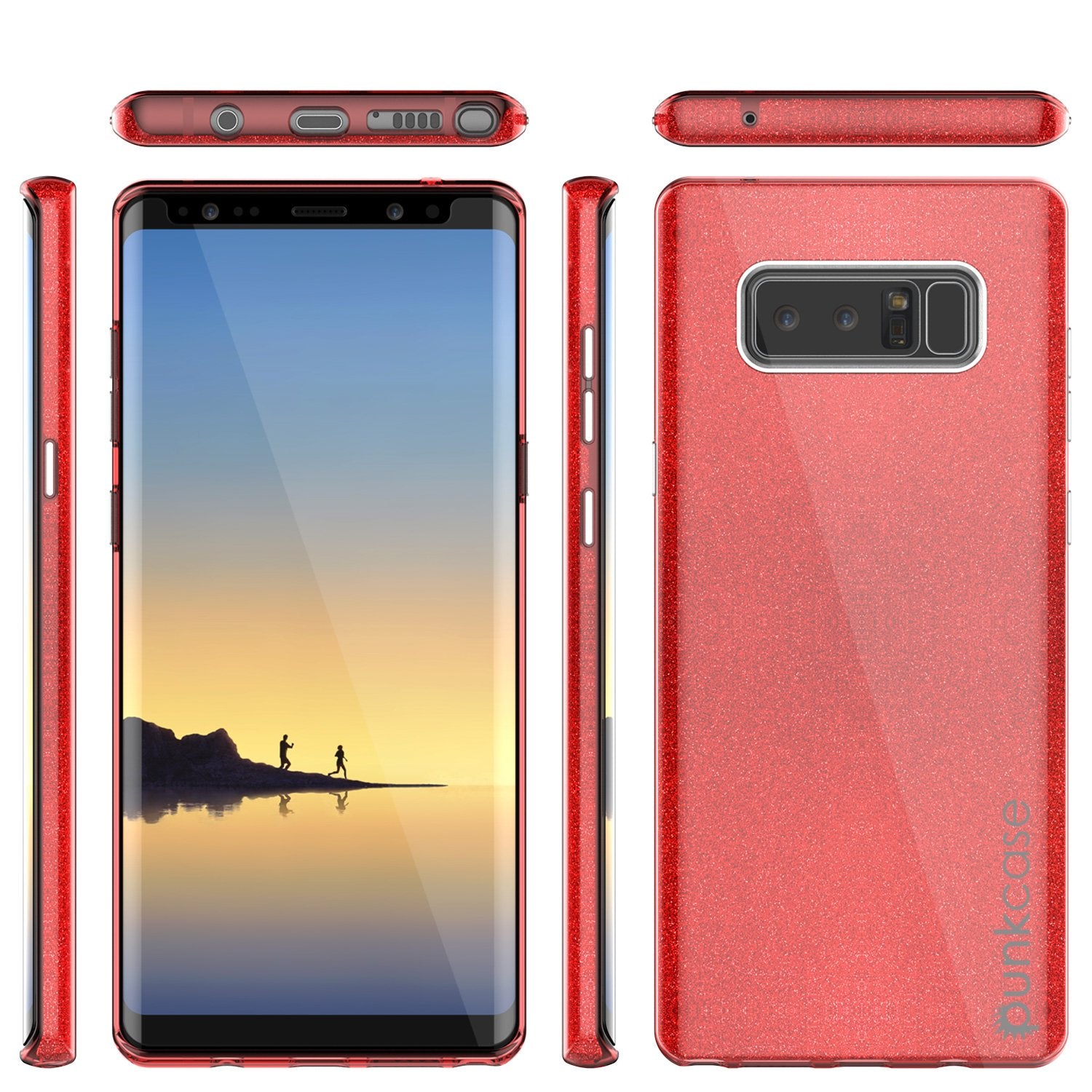 Galaxy Note 8 Case, Punkcase Galactic 2.0 Series Ultra Slim Protective Armor [Red]
