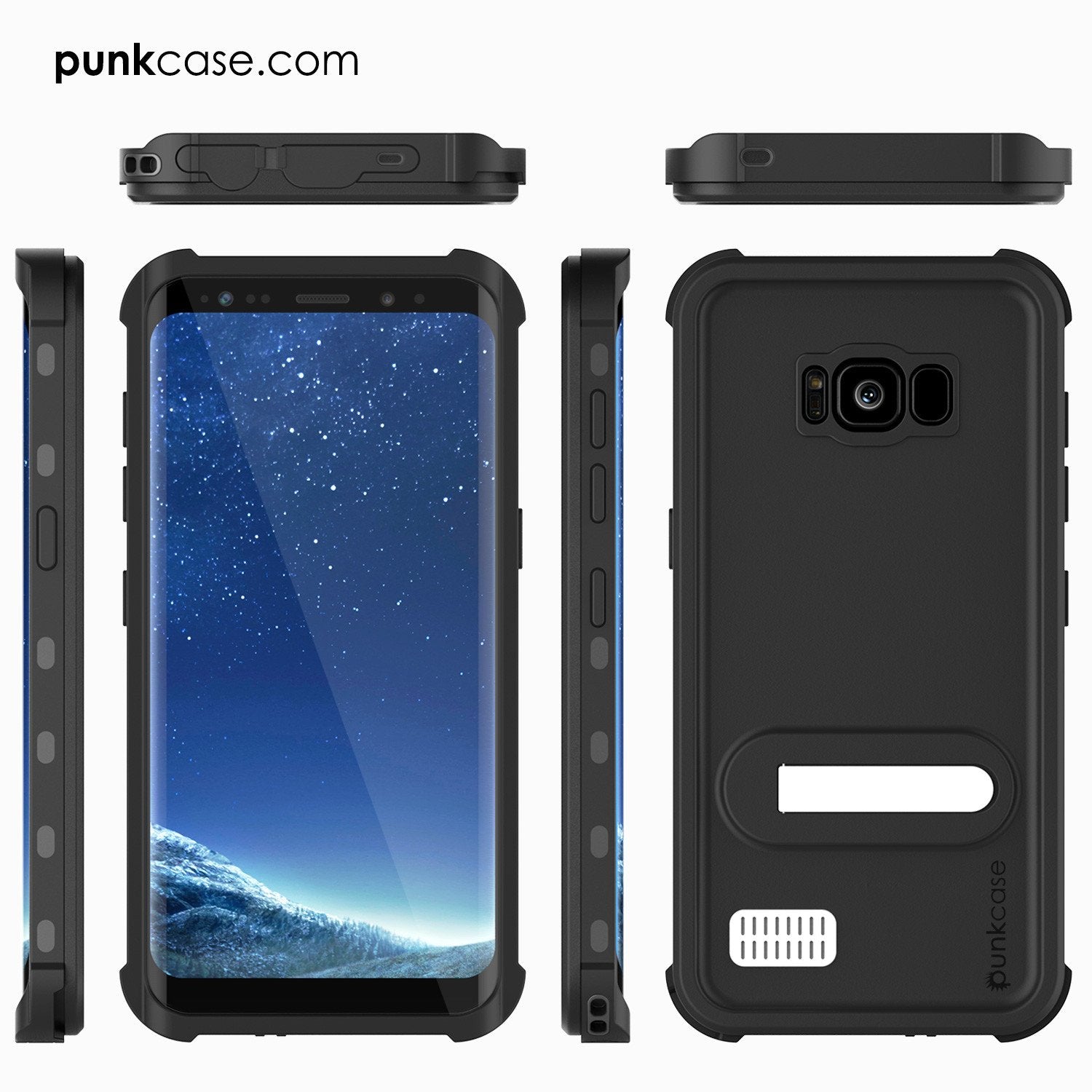 Galaxy S8 Plus Water/Shock Proof Screen Protector Case [Black]