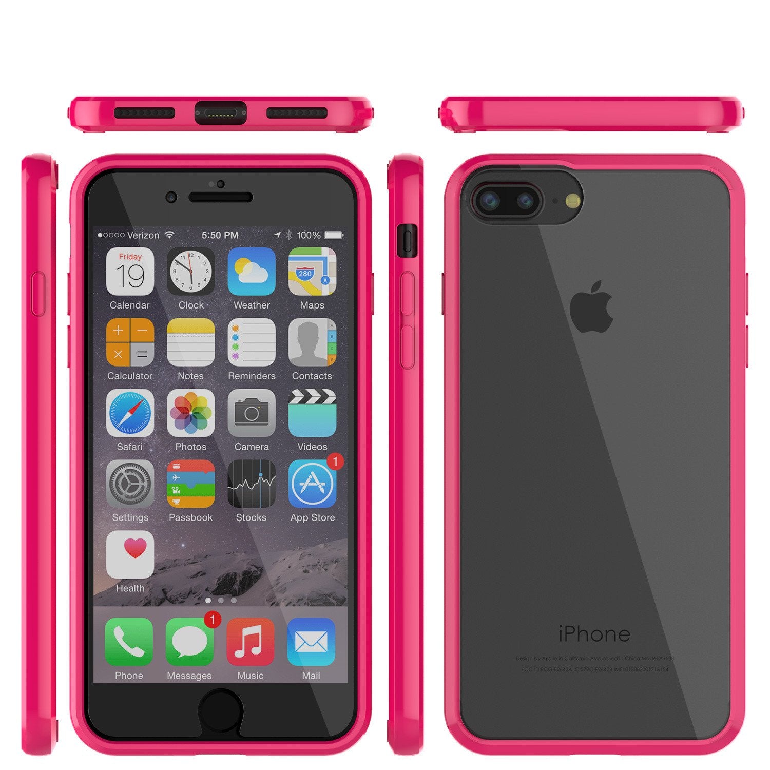 iPhone 7 Case Punkcase® LUCID 2.0 Pink Series w/ PUNK SHIELD Screen Protector | Ultra Fit