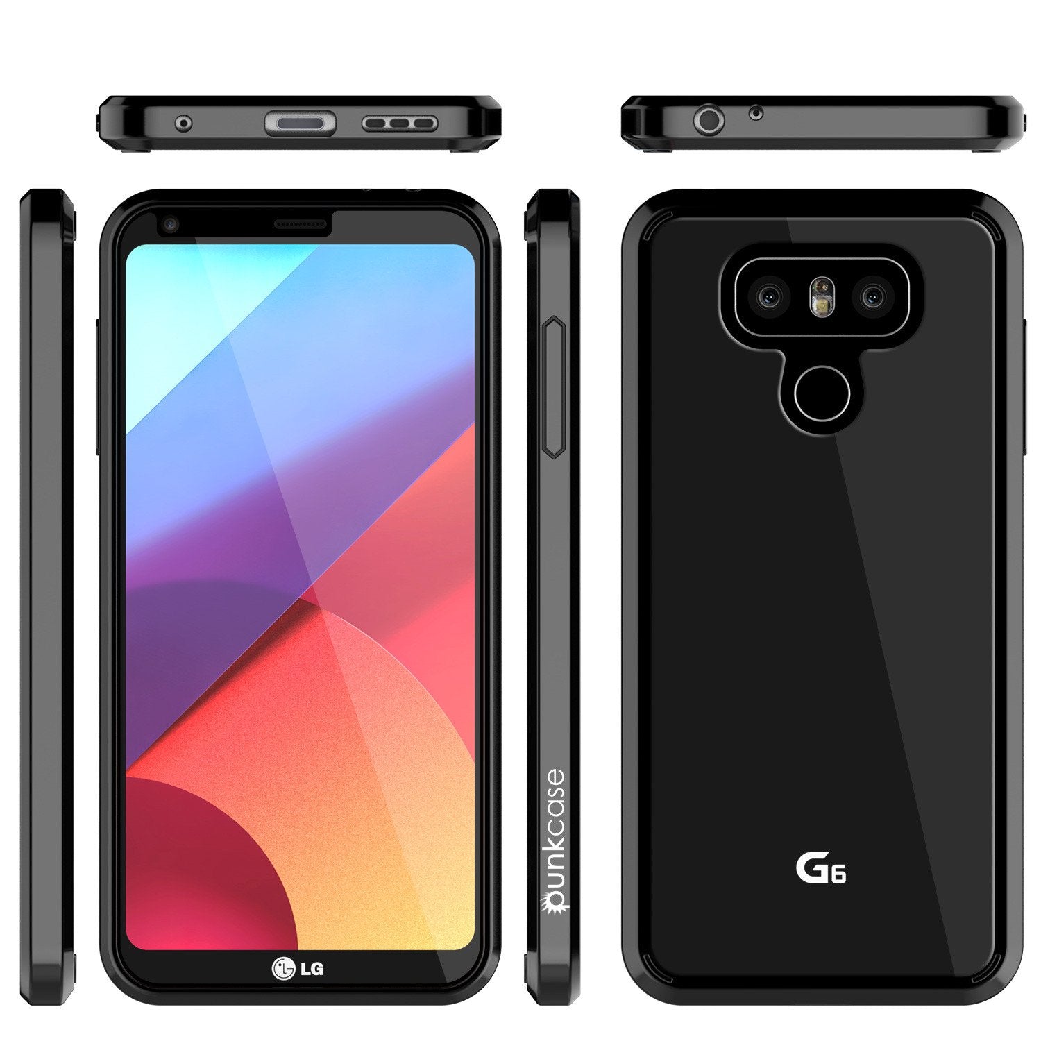 LG G6 Case Punkcase® LUCID 2.0 Black Series w/ PUNK SHIELD Screen Protector | Ultra Fit