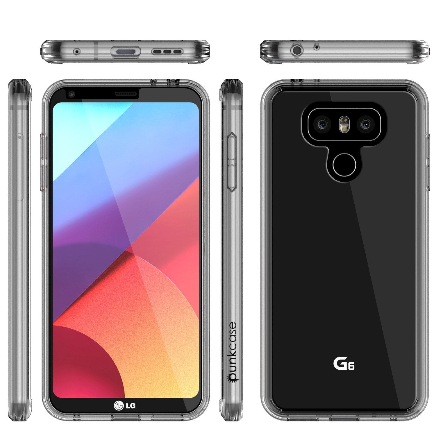 LG G6 Case Punkcase® LUCID 2.0 Clear Series w/ PUNK SHIELD Screen Protector | Ultra Fit