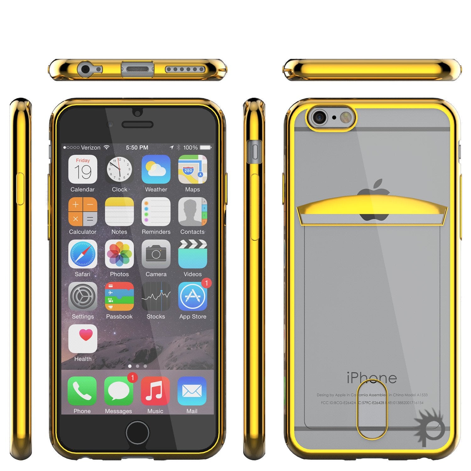 iPhone 6s/6 Case, PUNKCASE® LUCID Gold Series | Card Slot | SHIELD Screen Protector | Ultra fit