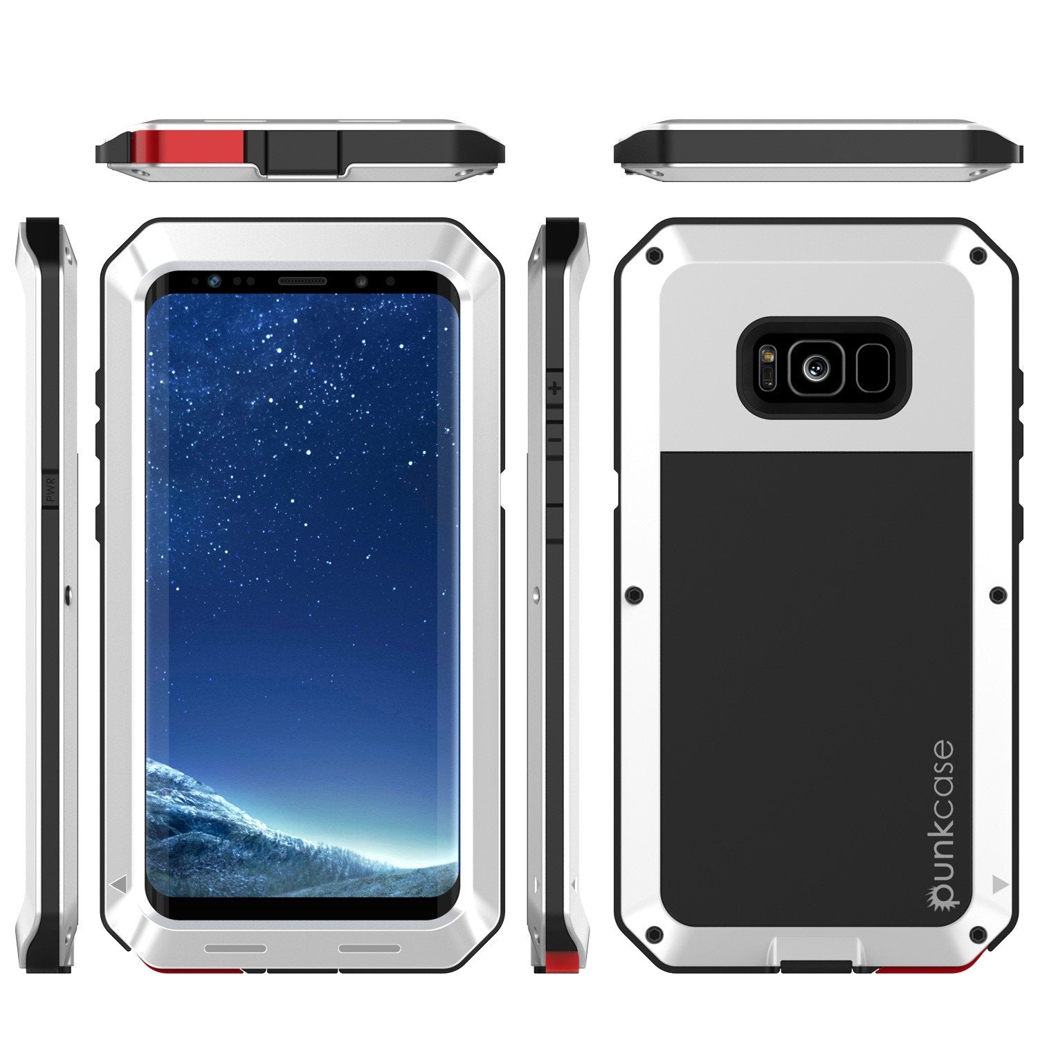 Galaxy S8 Metal Case, Heavy Duty Military Grade Rugged Armor Cover [shock proof] W/ Prime Drop Protection [WHITE]