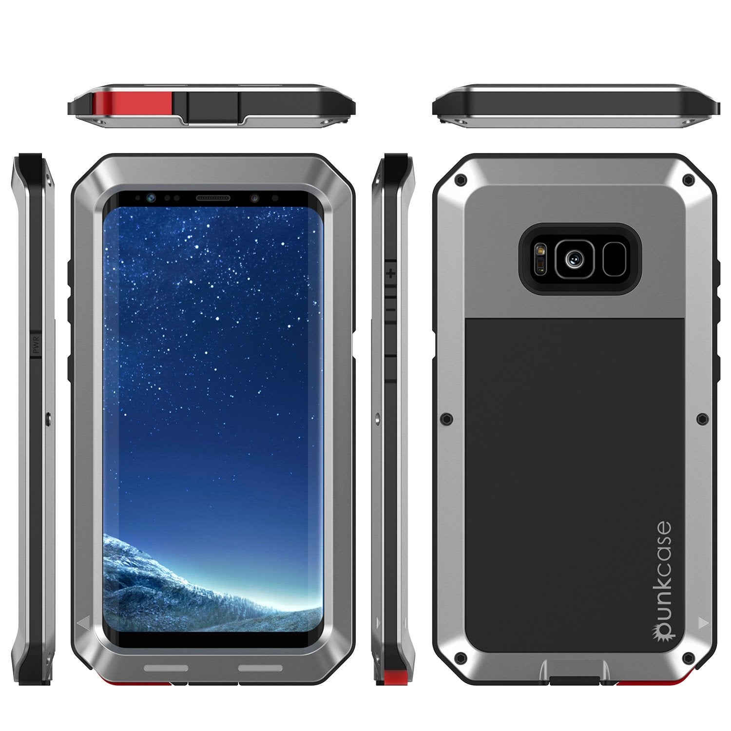 Galaxy S8+ Plus Metal Case, Heavy Duty Military Grade Rugged Armor Cover [shock proof] W/ Prime Drop Protection [SILVER]