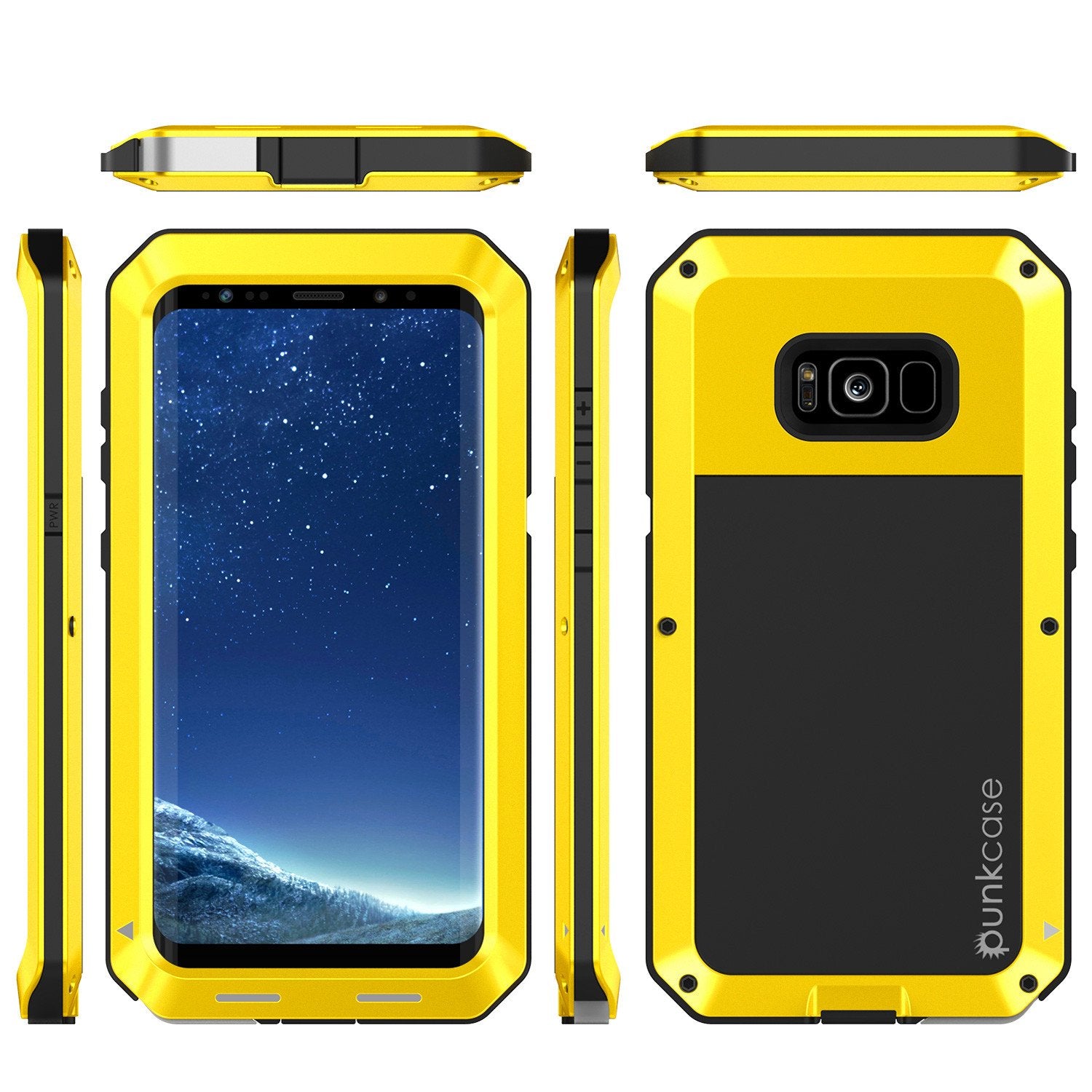 Galaxy S8+ Plus Metal Case, Heavy Duty Military Grade Rugged Armor Cover [shock proof] W/ Prime Drop Protection [NEON]
