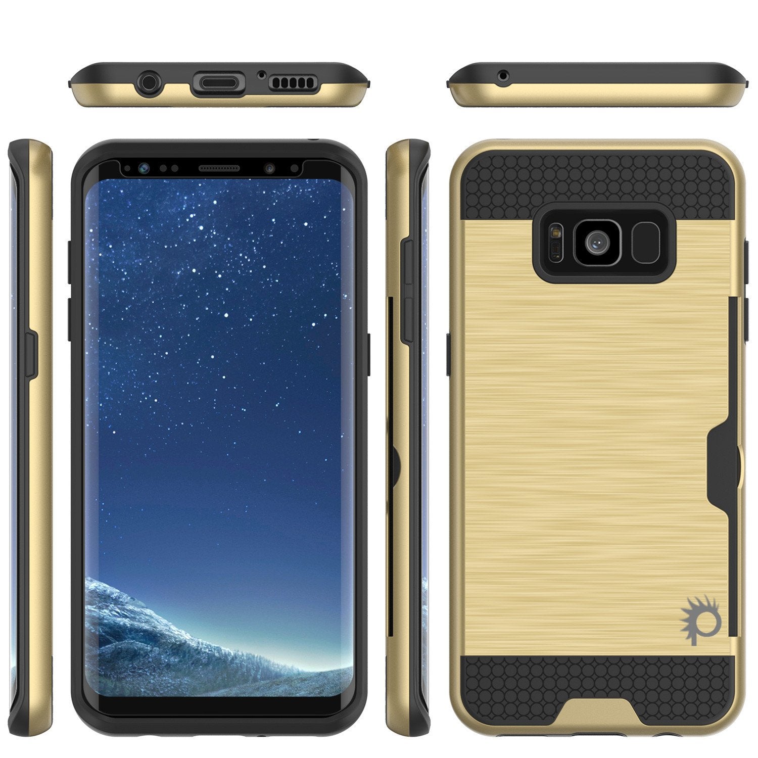 Galaxy S8 Plus Dual-Layer, Anti-Shock, SLOT Series Case [Gold]