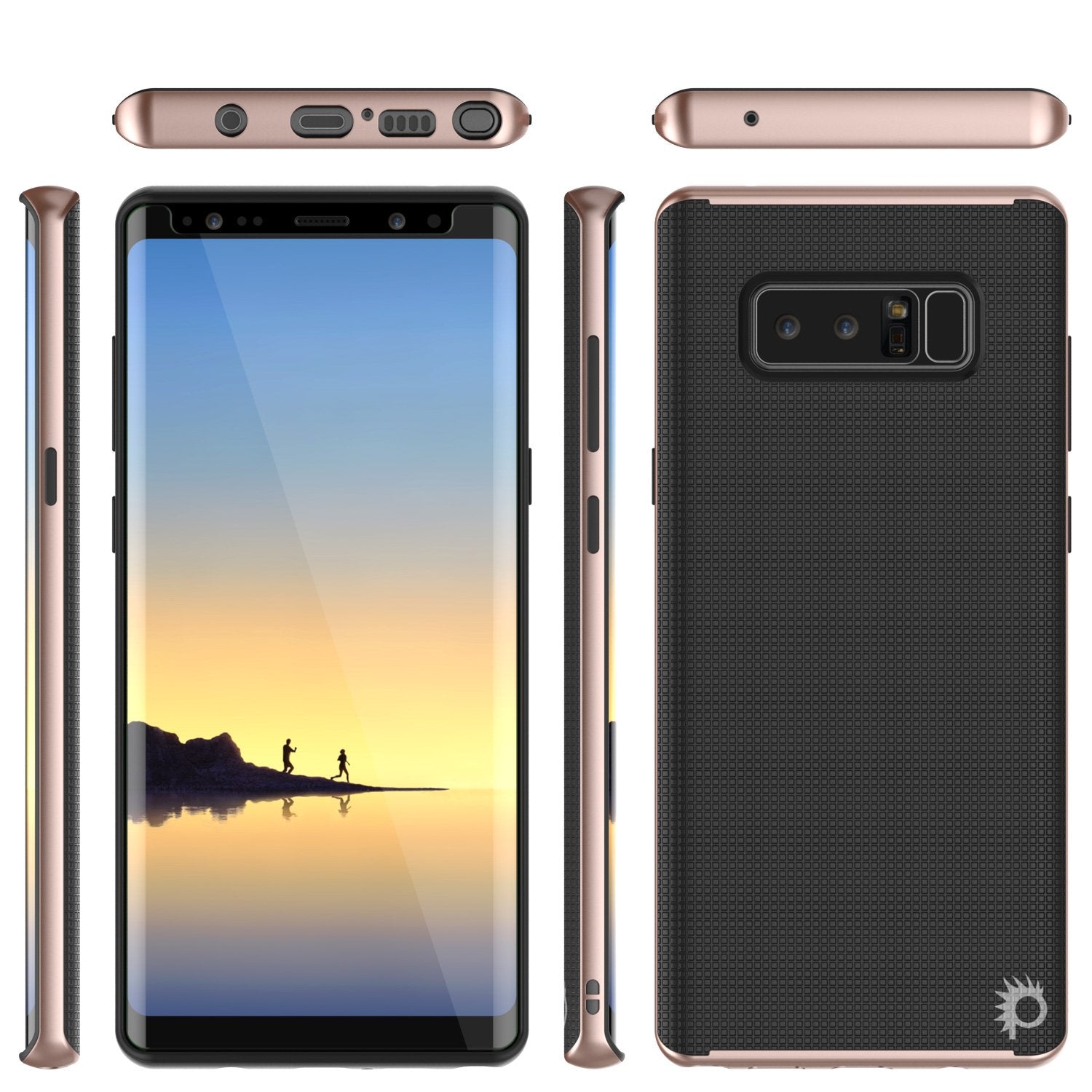 Galaxy Note 8 Screen/Shock Protective Dual Layer Case [Rose Gold]