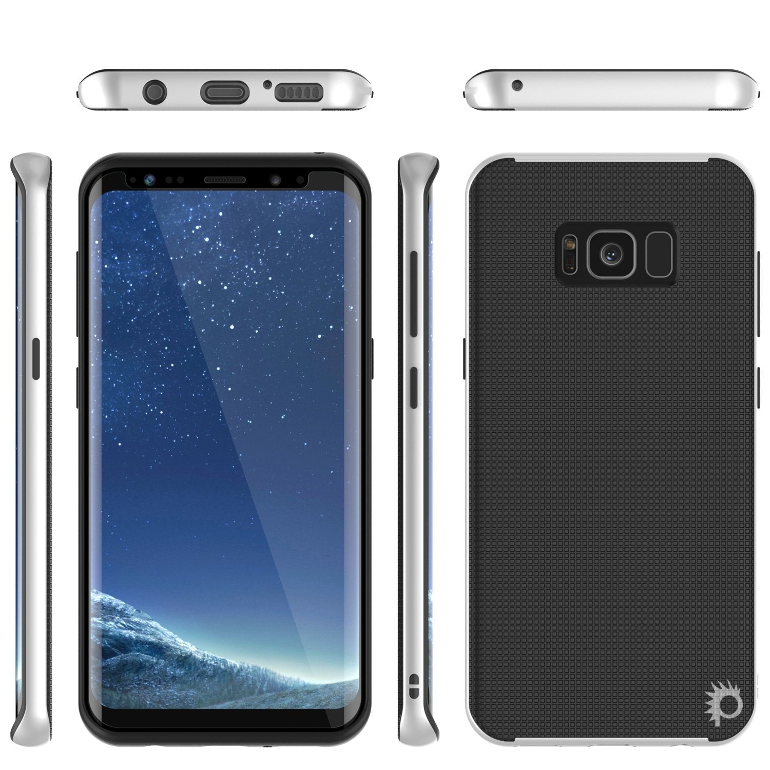 Galaxy S8 Case, PunkCase Stealth Series Hybrid Shockproof White Cover