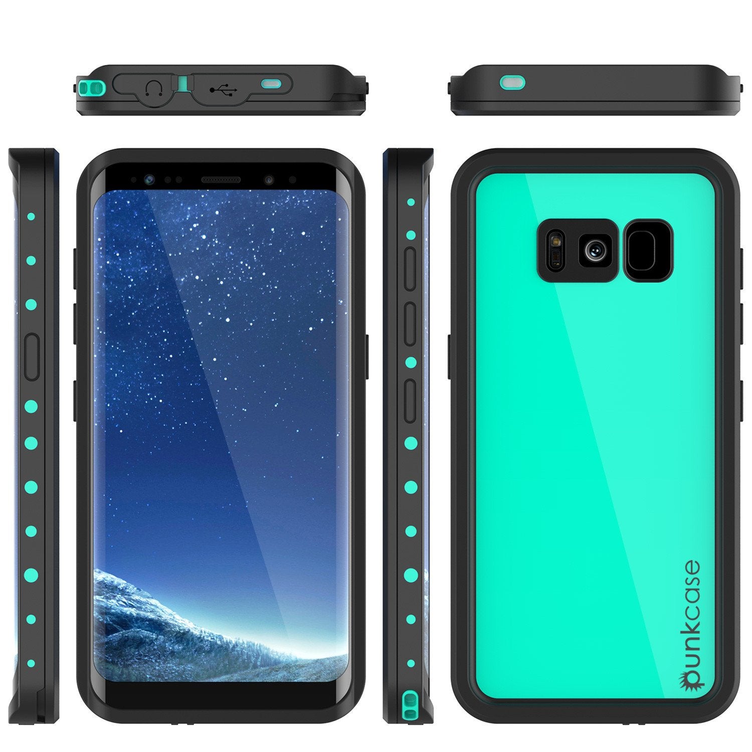 Galaxy S8 Plus Water/Dirt/Shock/Snow Proof Case [Teal]
