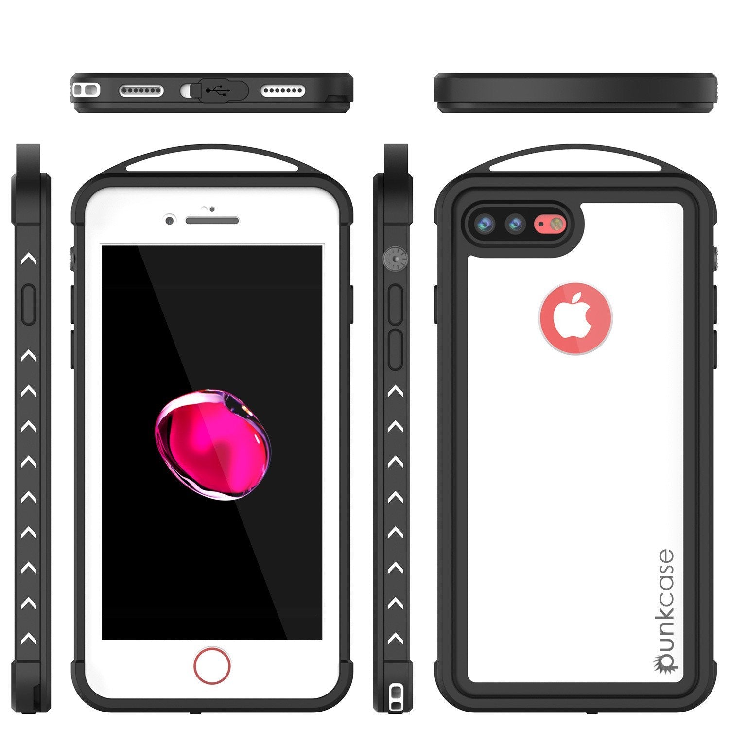 iPhone 8+ Plus Waterproof Case, Punkcase ALPINE Series, White | Heavy Duty Armor Cover