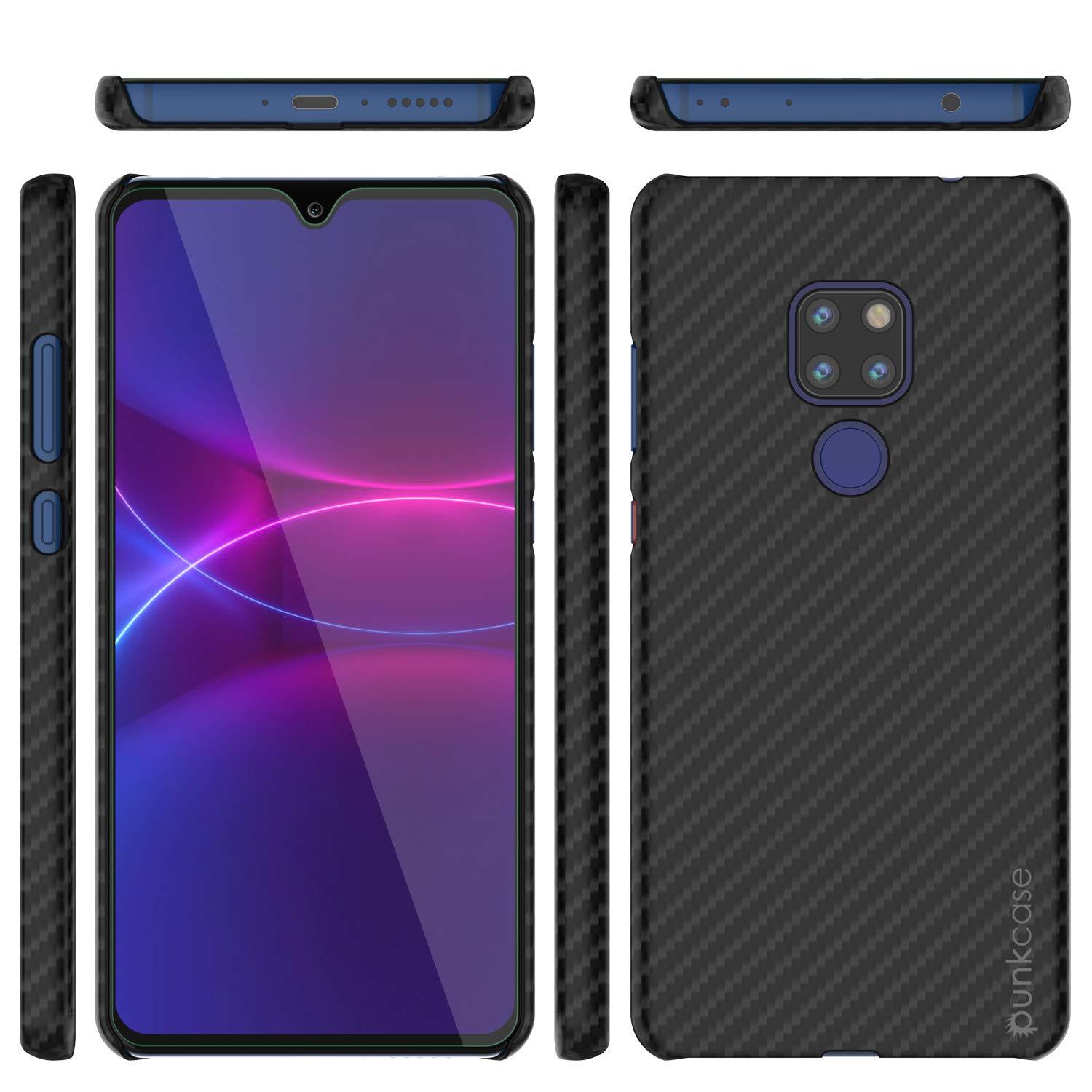 Huawei Mate 20 Case, Punkcase CarbonShield, Heavy Duty [Black] Cover