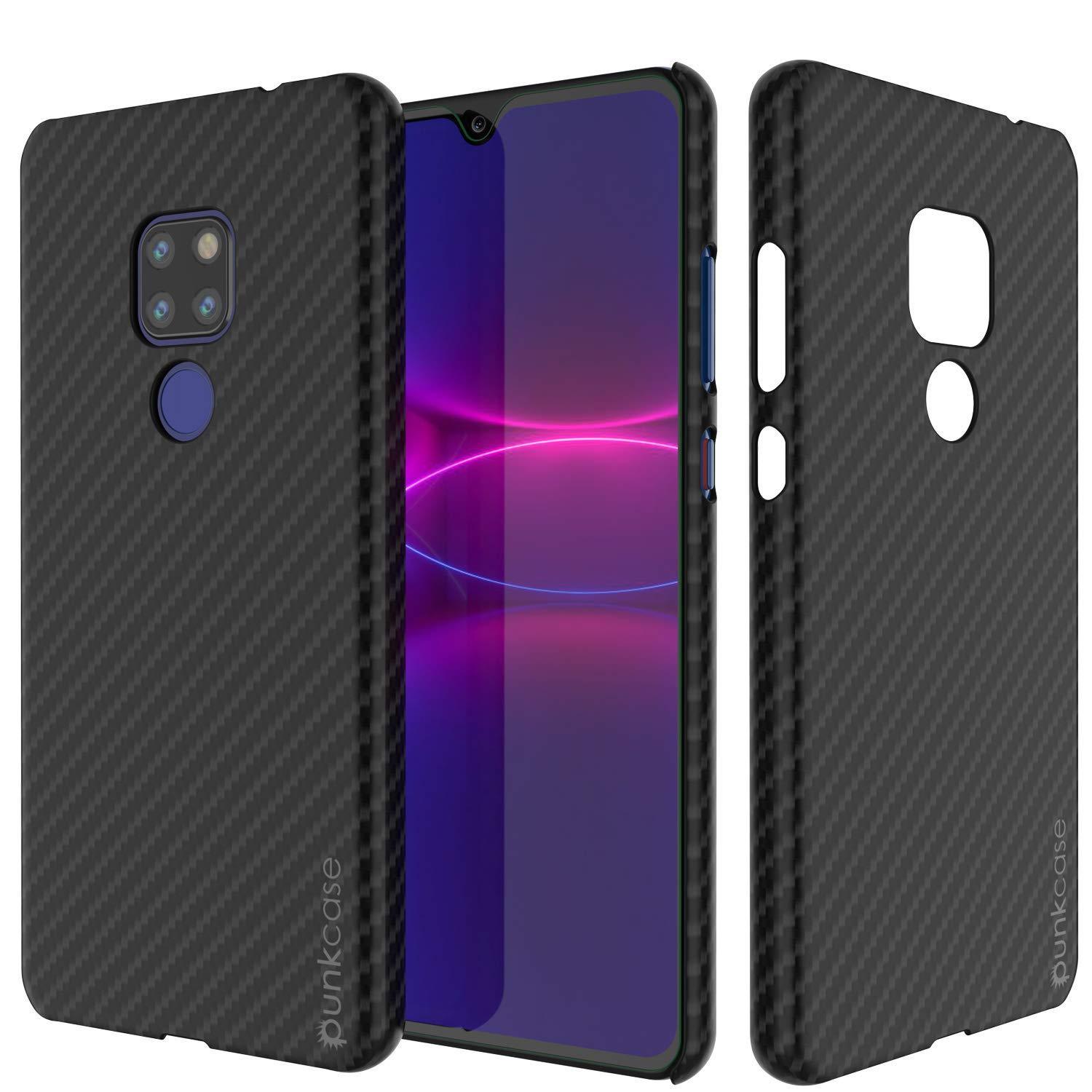 Huawei Mate 30  Case, Punkcase CarbonShield, Heavy Duty [Black] Cover