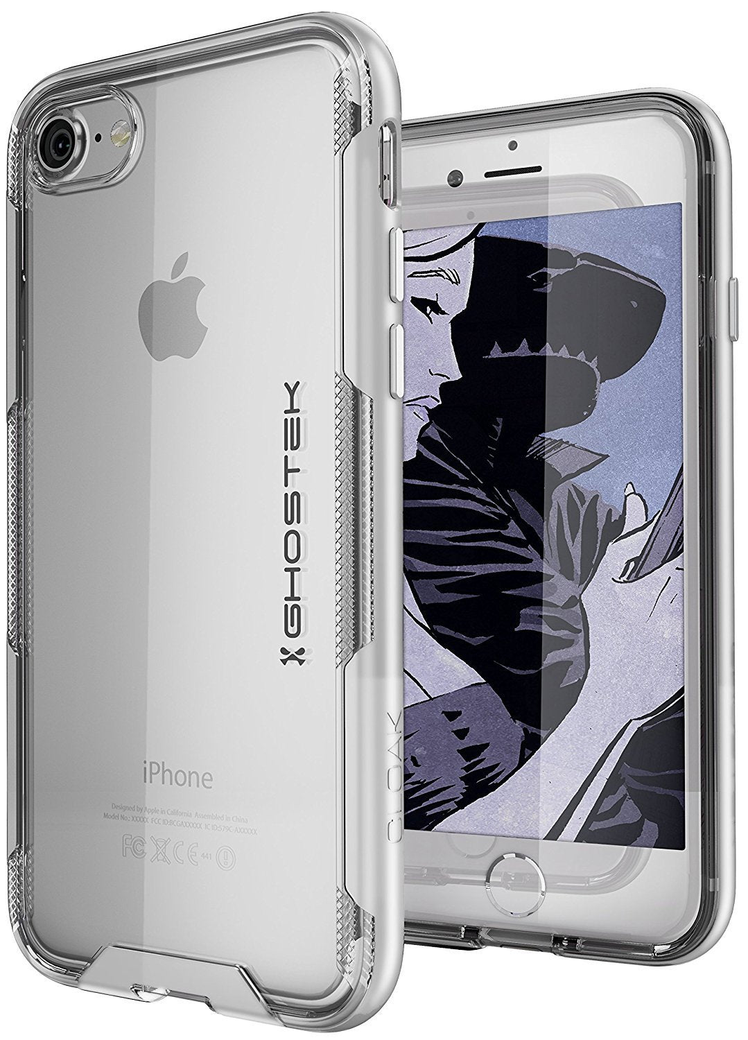 iPhone 7 Case, Ghostek Cloak 3 Series for iPhone 7 Clear Protective Case| Silver
