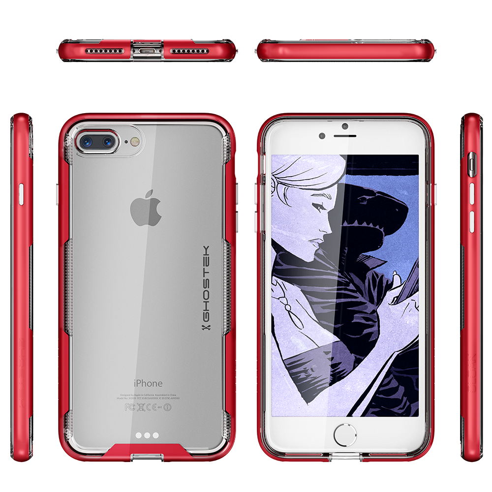 iPhone 7+ Plus Case,Ghostek Cloak 3 Series  for iPhone 7+ Plus  Case [RED]