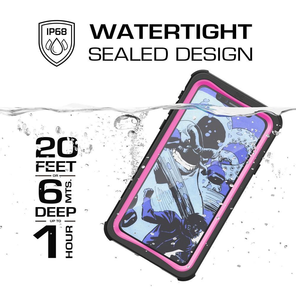 Ghostek Nautical Ultra Slim iPhone X Waterproof Pink Case Series