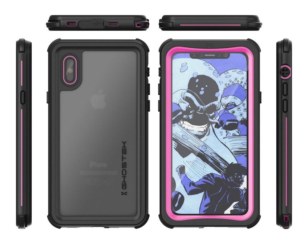 Ghostek Nautical Ultra Slim iPhone X Waterproof Pink Case Series