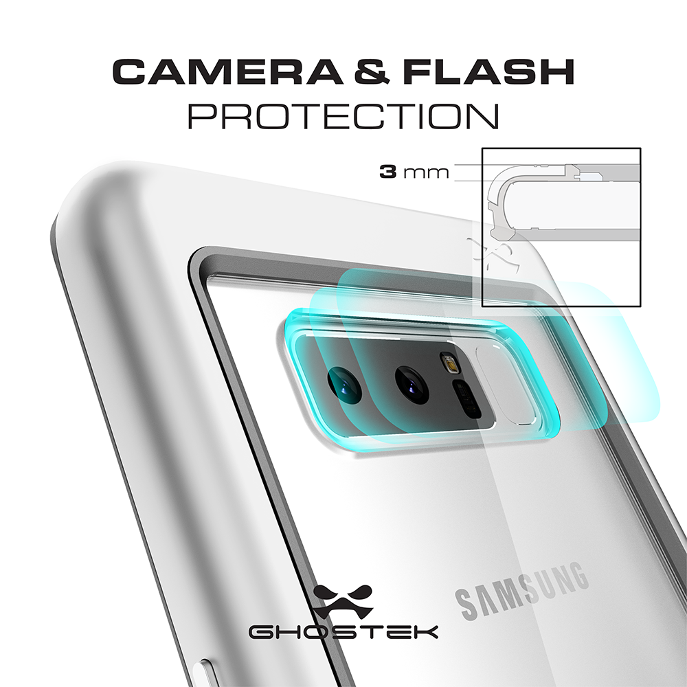 Galaxy Note 8, Ghostek Atomic Slim Galaxy Note 8 Case Shockproof Impact Hybrid Modern Design  | Black