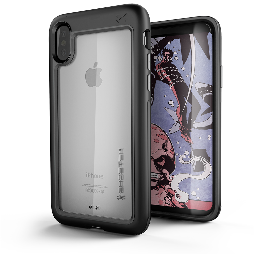 Ghostek Atomic Hybrid iPhone X Case with Industrial Strength Military Drop Black