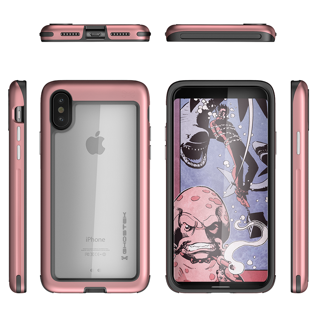 iPhone X Case, Ghostek Atomic Slim Series  for iPhone X Rugged Heavy Duty Case|PINK